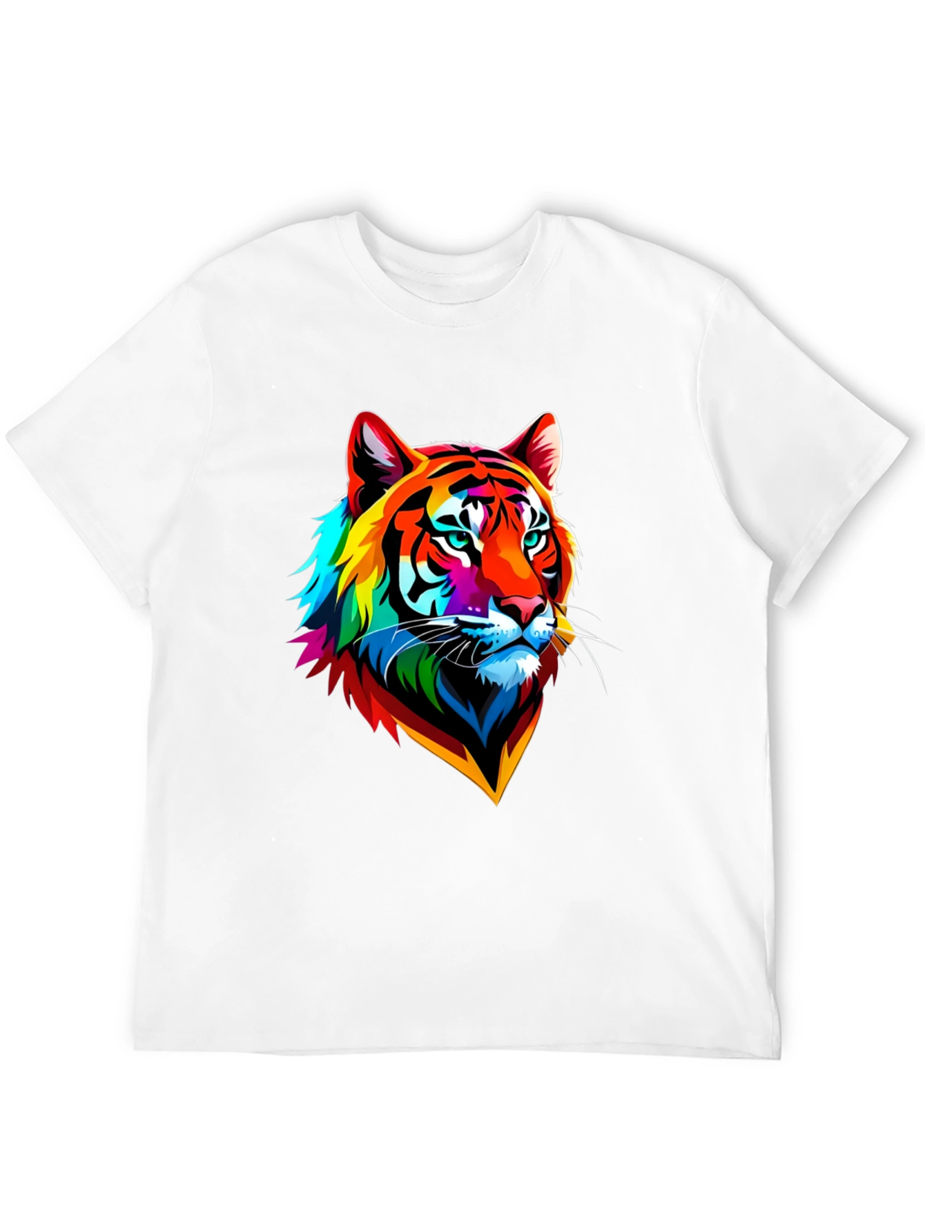 Black Vibrant Tiger Graphic T-Shirt - Bold Animal Print view 12