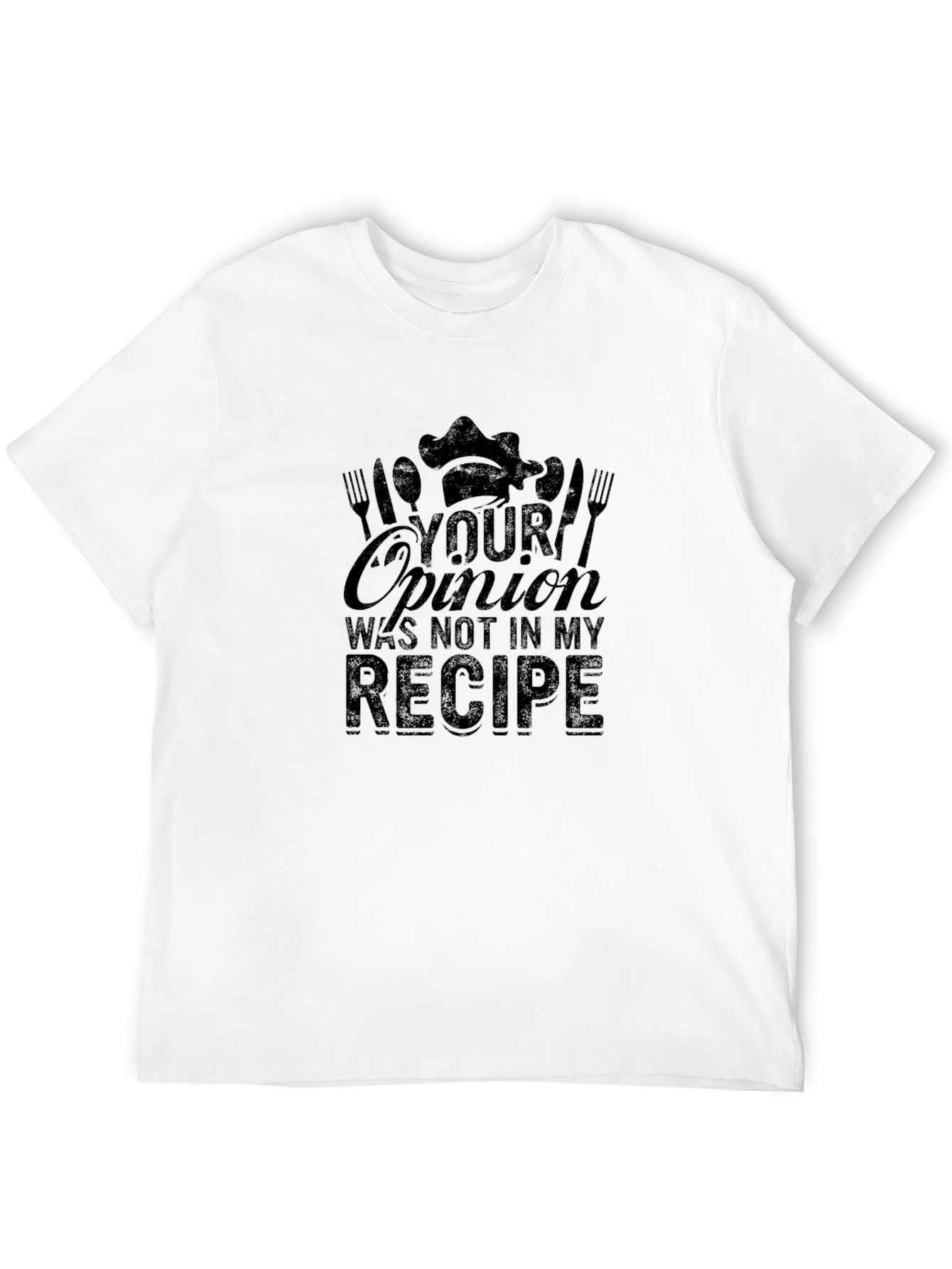 Black Your Opinion Not in My Recipe Chef T-Shirt view 12