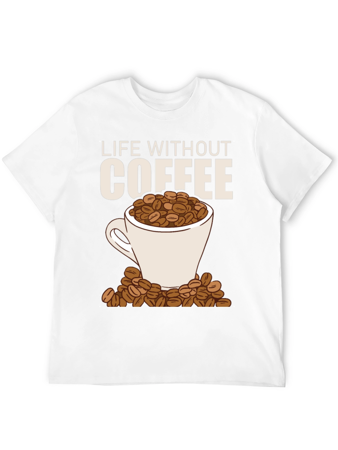 Black Life Without Coffee Graphic Tee - Funny Caffeine Lover Shirt view 12