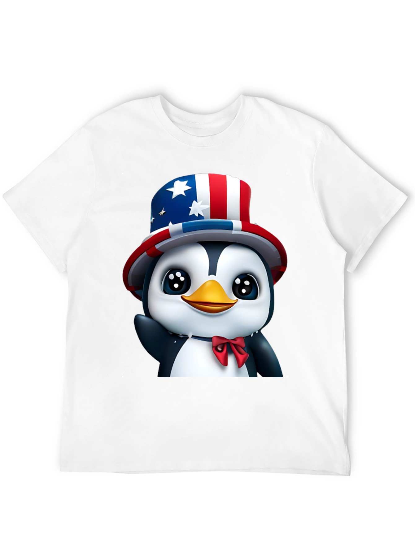 Black Patriotic Penguin T-Shirt - USA Pride view 12
