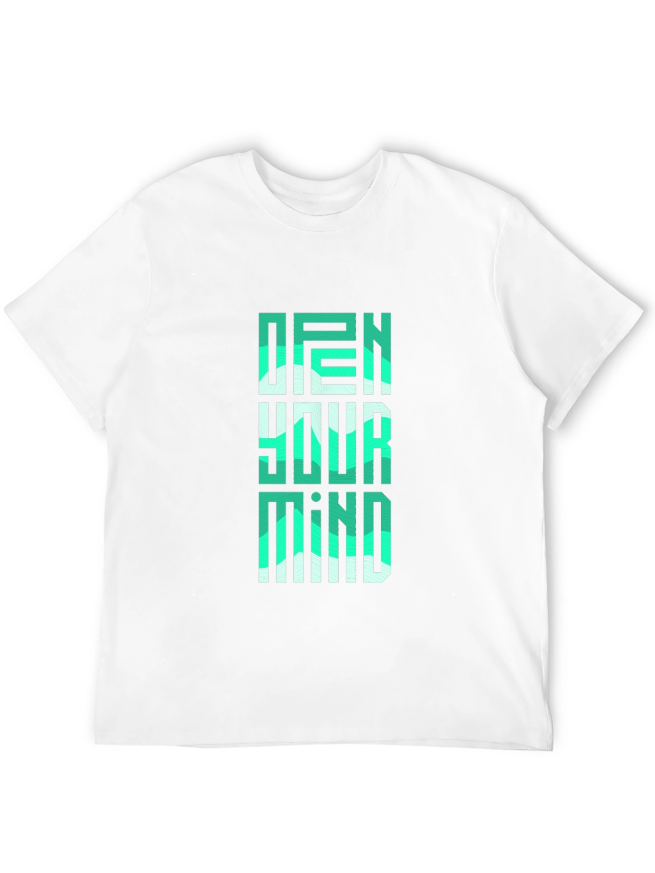 Black Open Your Mind Graphic Tee - Stylish Black T-Shirt view 12