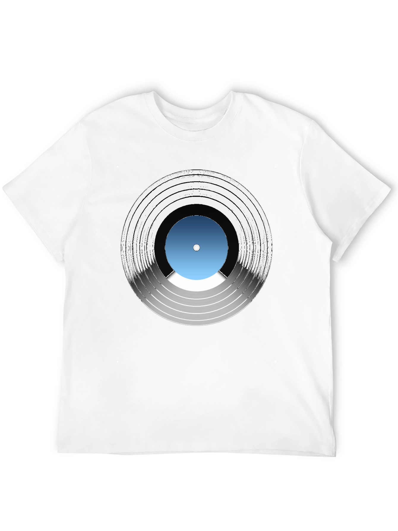 Black Vinyl Record Graphic Tee - Music Lover T-Shirt view 12
