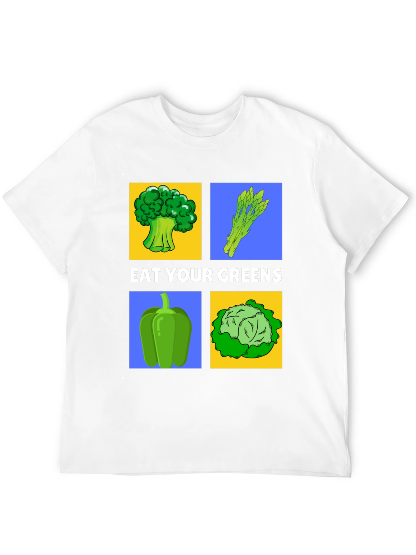 Black Eat Your Greens T-Shirt - Vegan Foodie Apparel view 12