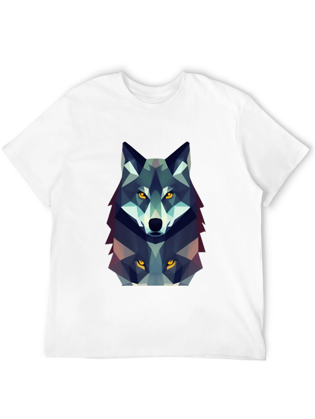 Black Geometric Wolf Graphic Tee - Black view 12