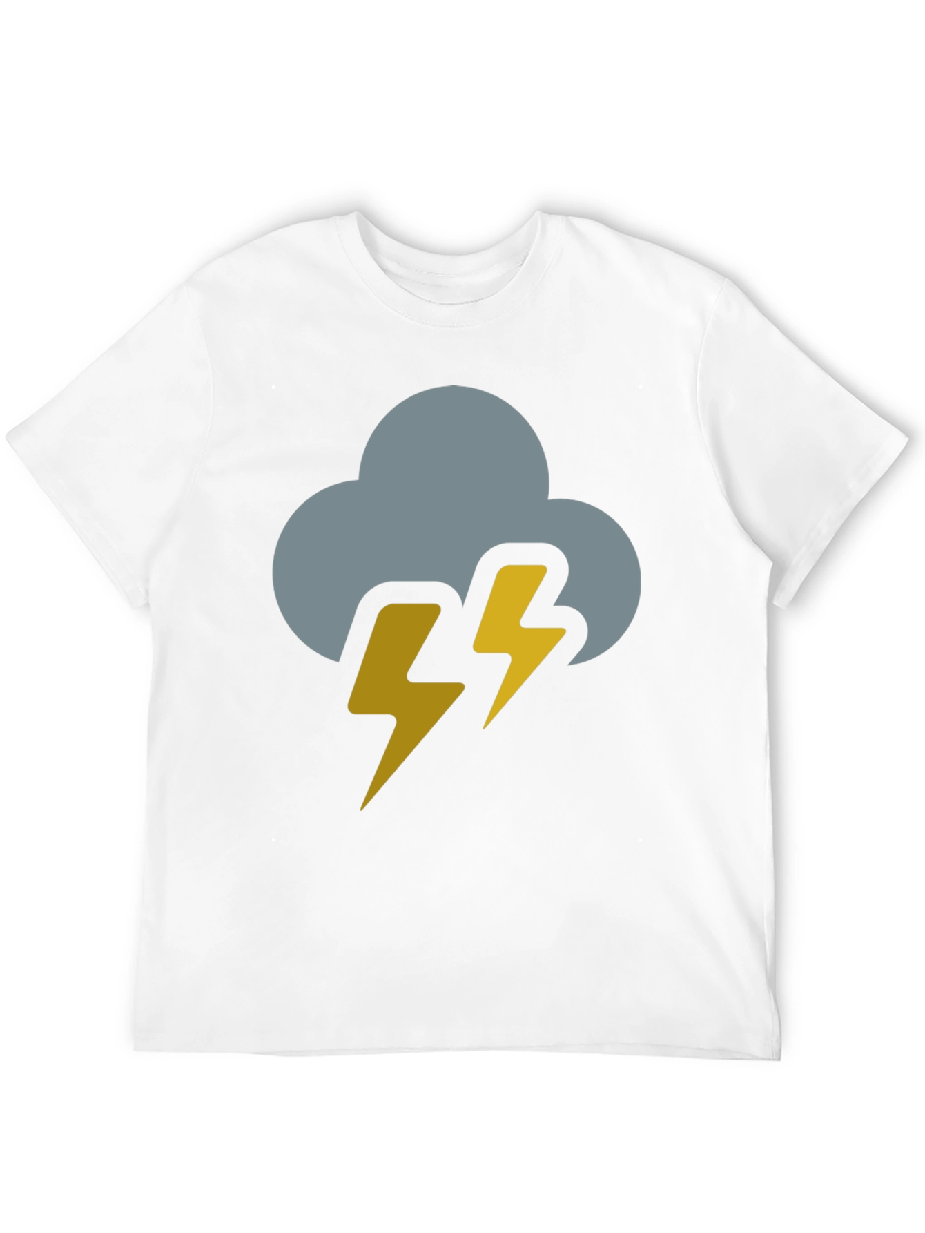 Black Storm Cloud Lightning Bolt Black T-Shirt view 12