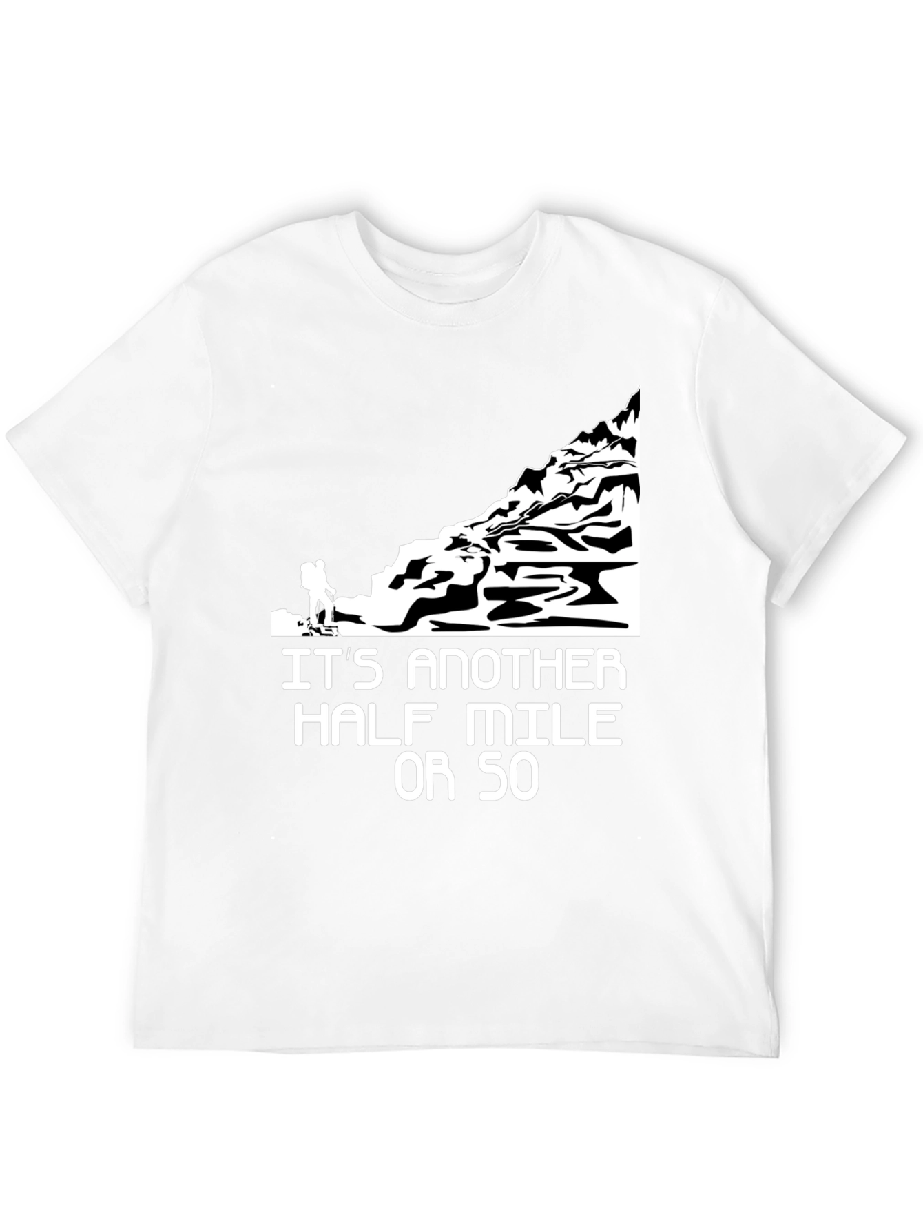 Black Hiking Humor Graphic T-Shirt - Another Half Mile view 12