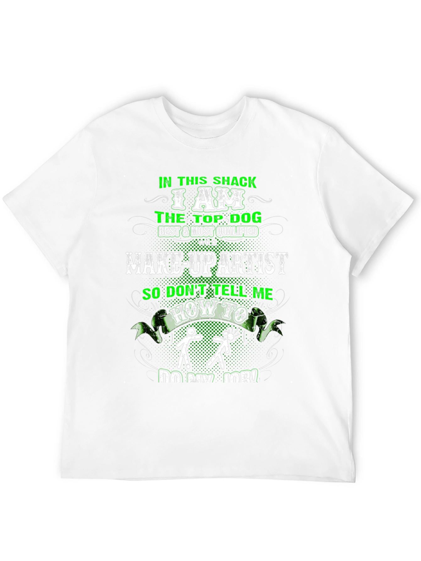 Black Make-up Artist Top Dog Graphic T-Shirt view 12