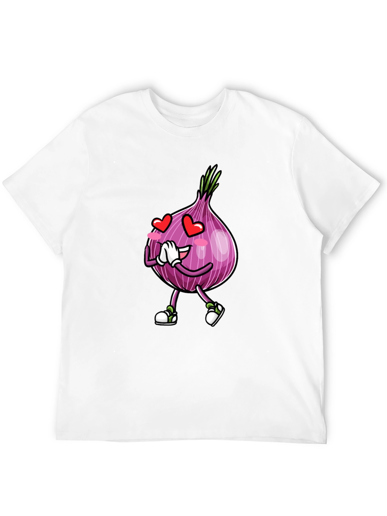 Black Cartoon Onion Love Black T-Shirt view 12