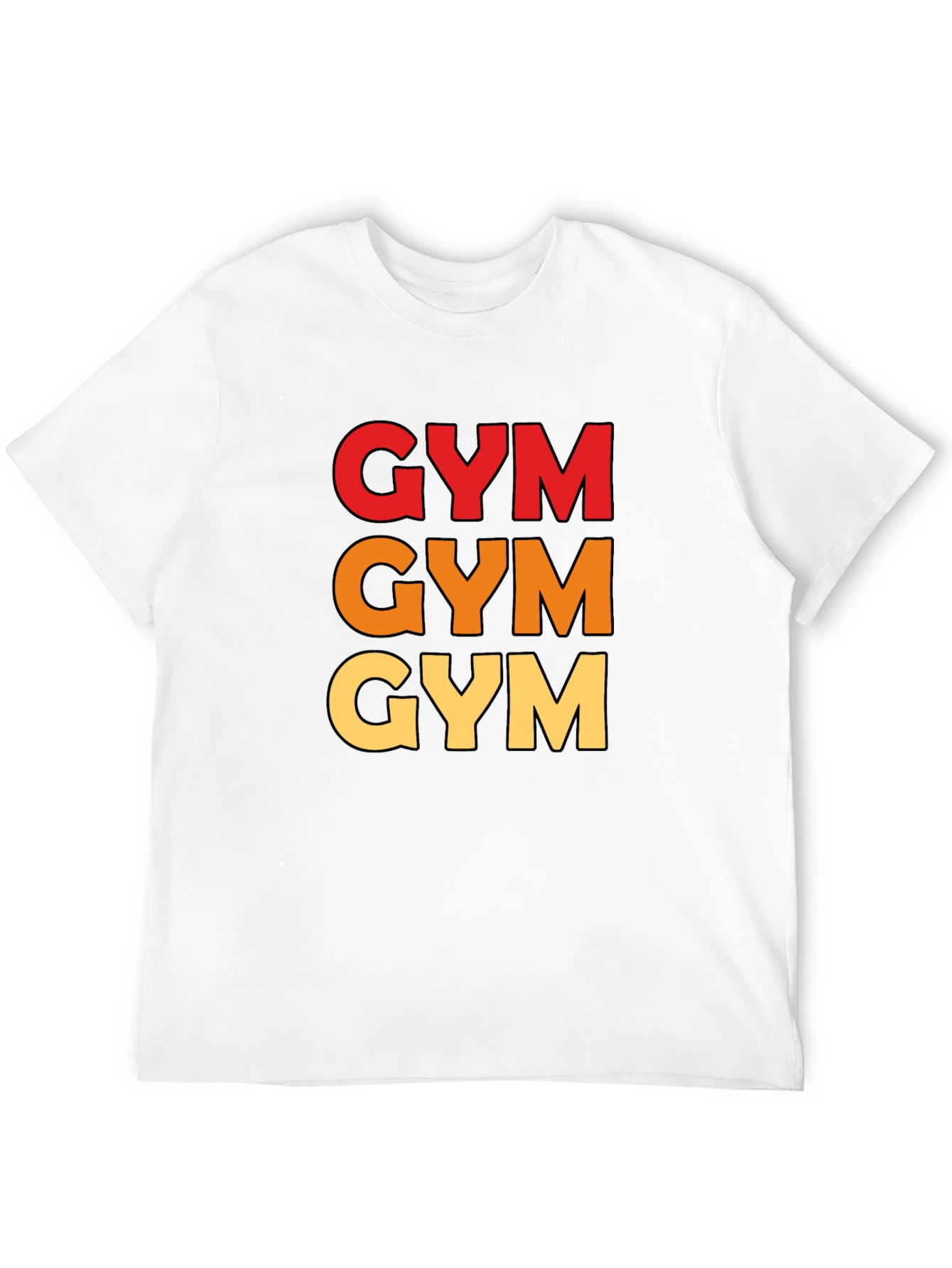 Black Triple GYM Text Tee - Workout Ready view 12