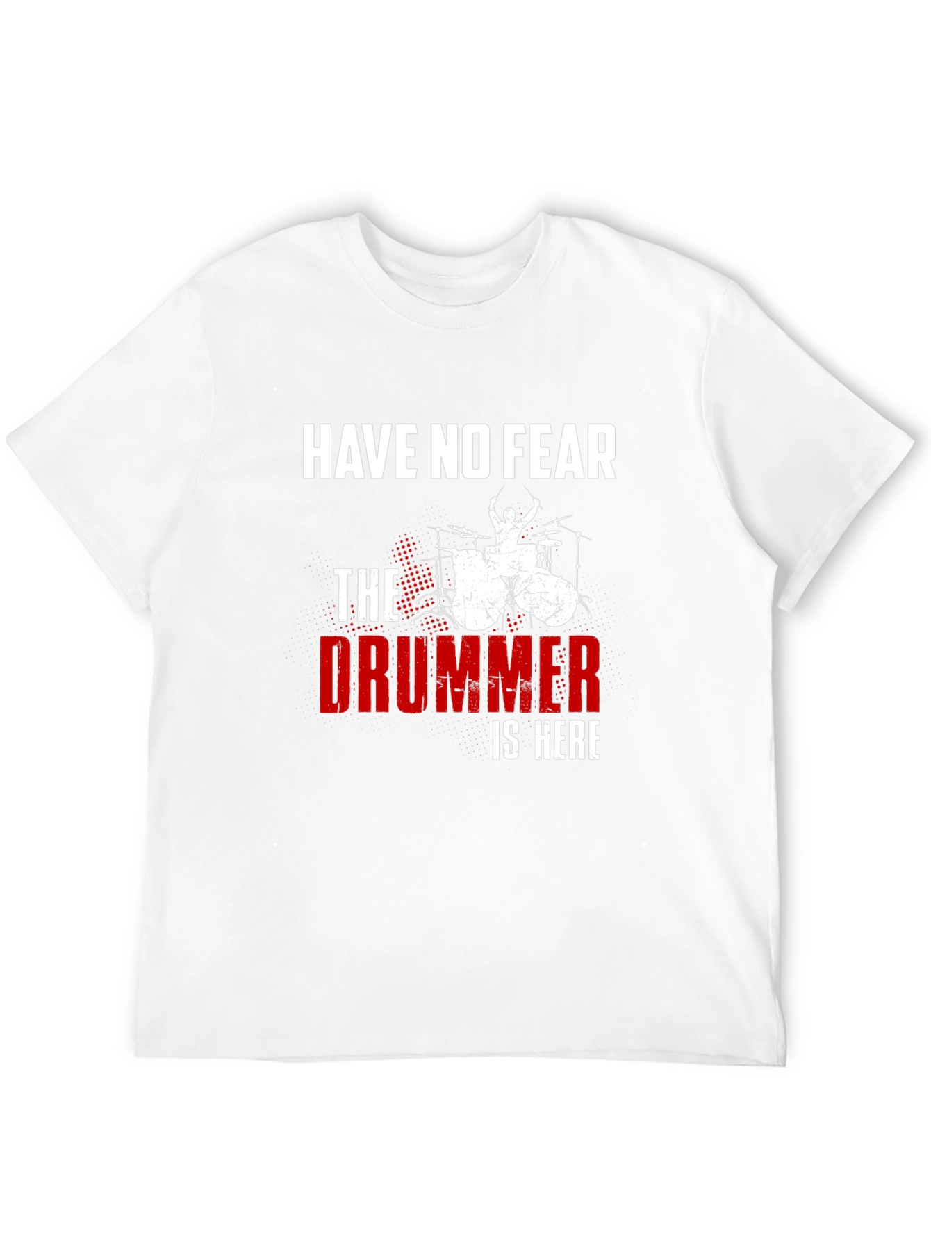 Black Have No Fear The Drummer is Here Black T-Shirt view 12