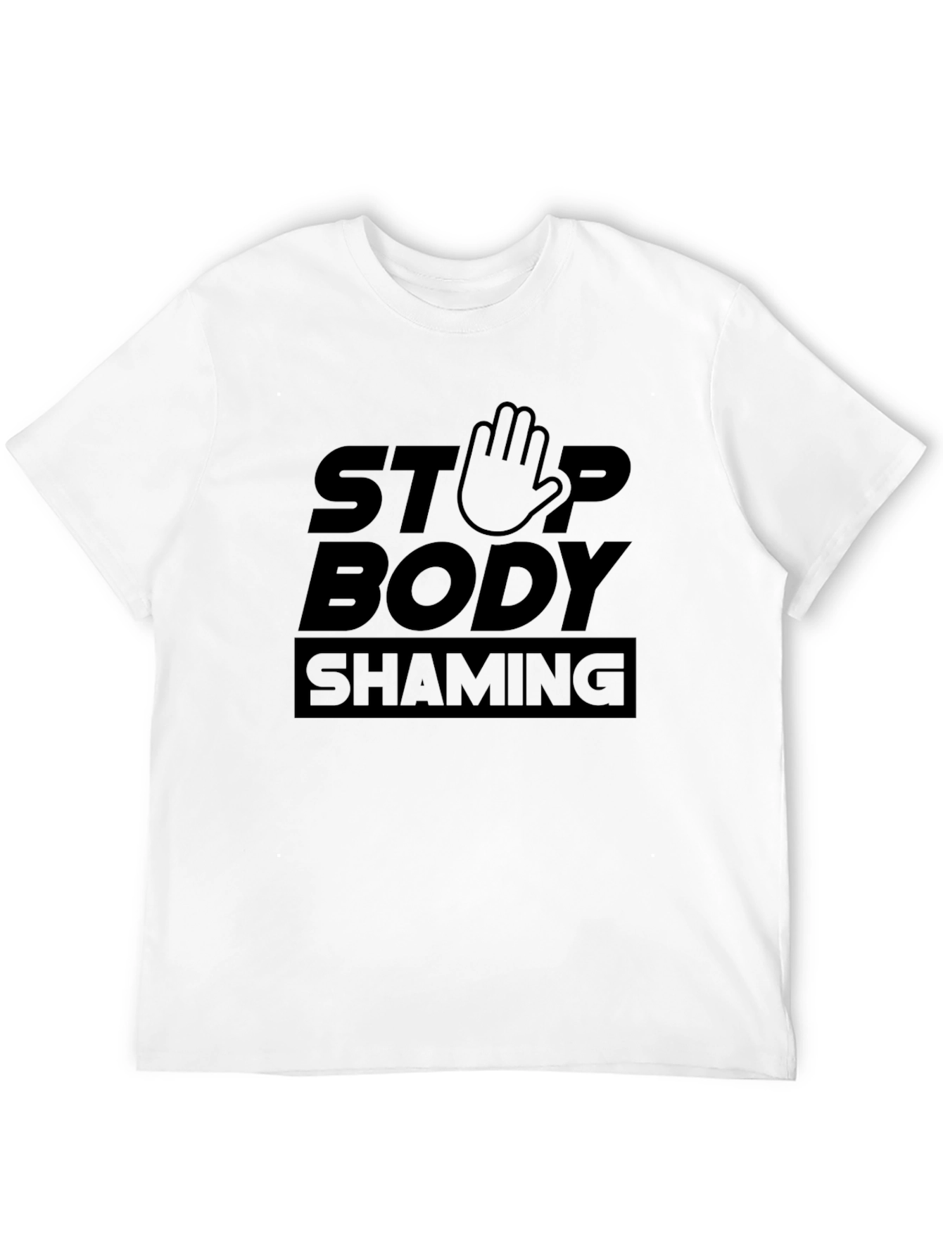 Black Stop Body Shaming T-Shirt view 12