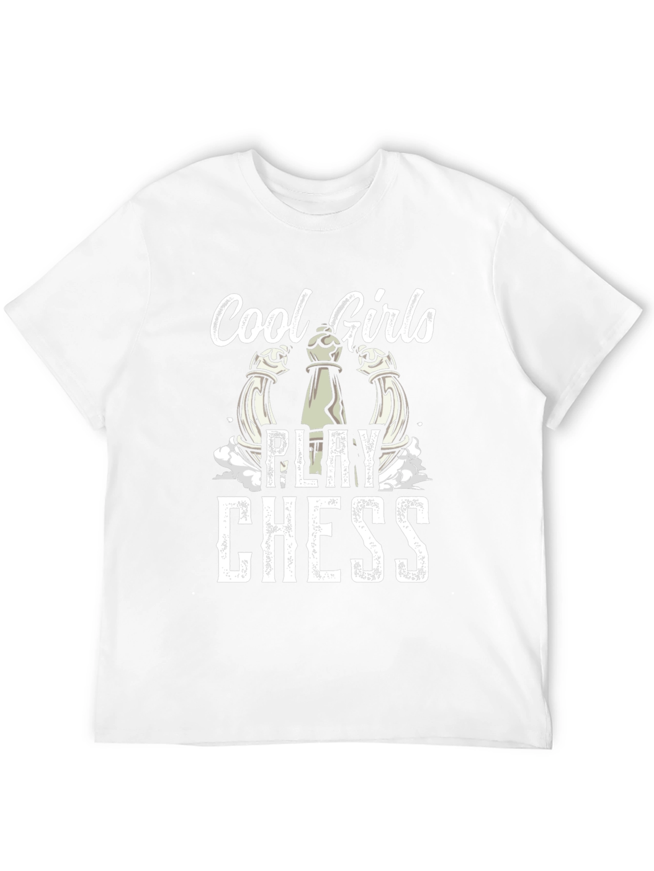 Black Cool Girls Play Chess T-Shirt - Black Cotton Tee view 12