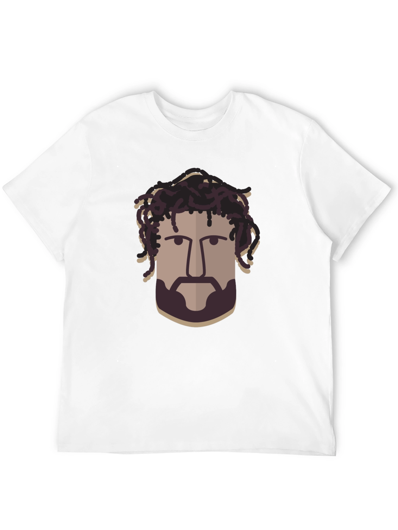 Black Cool Graphic T-Shirt - Artistic Man's Portrait Design view 12