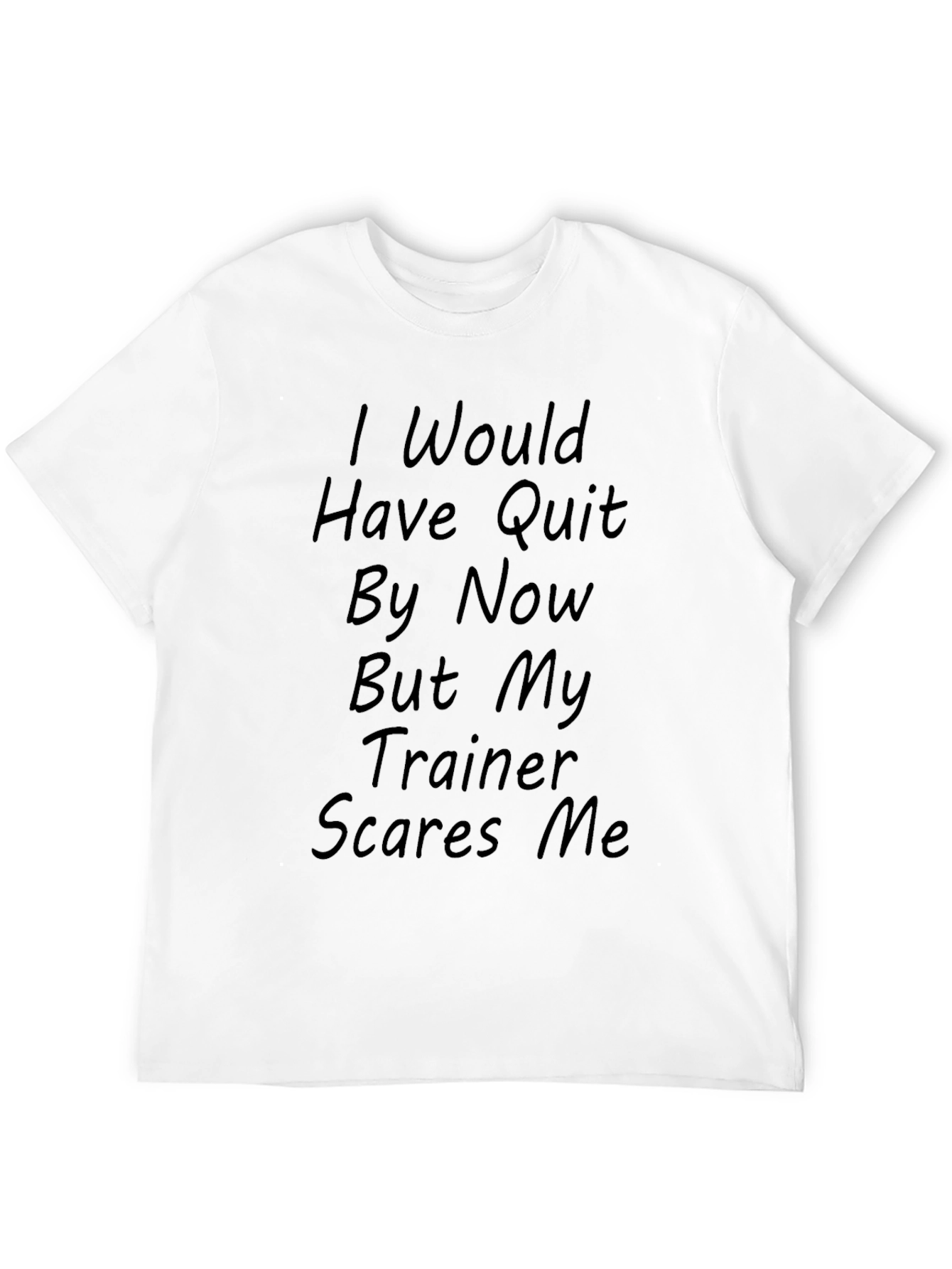 Black Funny Workout T-Shirt - Trainer Scares Me view 12