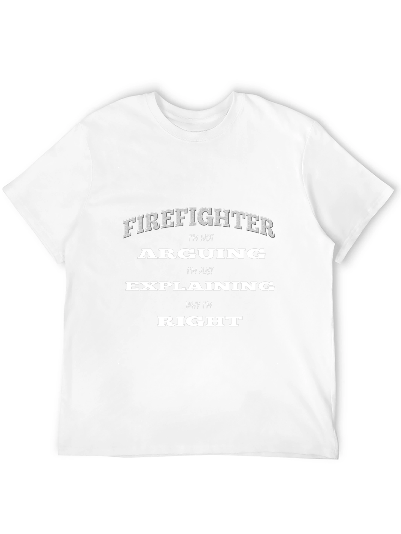Black Firefighter Arguing Funny T-Shirt view 12