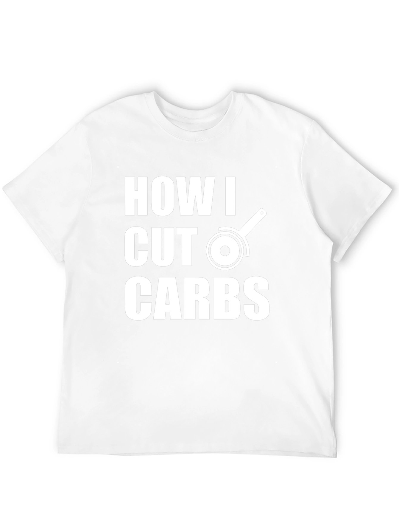 Black Funny Diet T-Shirt - How I Cut Carbs Graphic Tee view 12