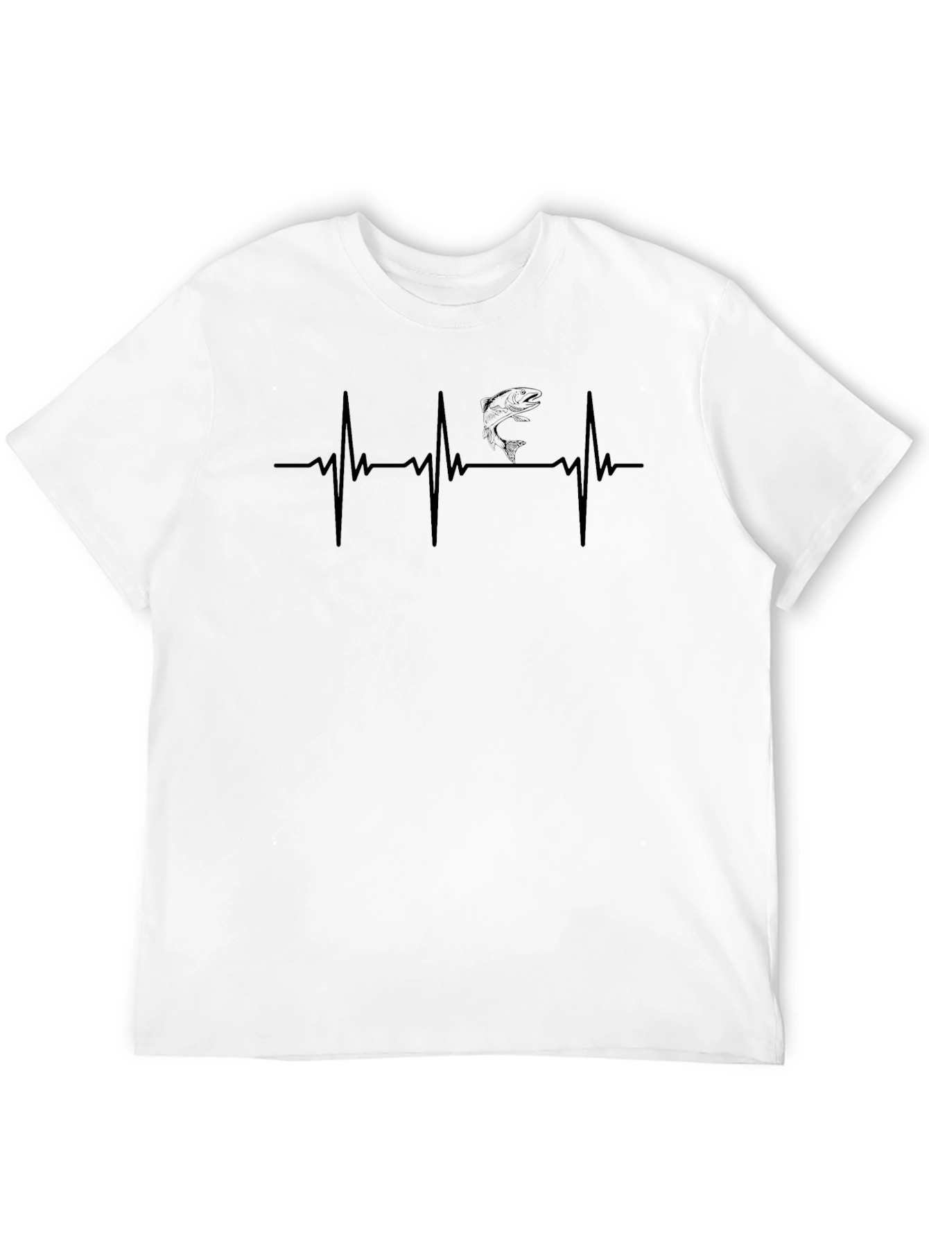 Black Fishing Heartbeat T-Shirt - Angler's Passion view 12
