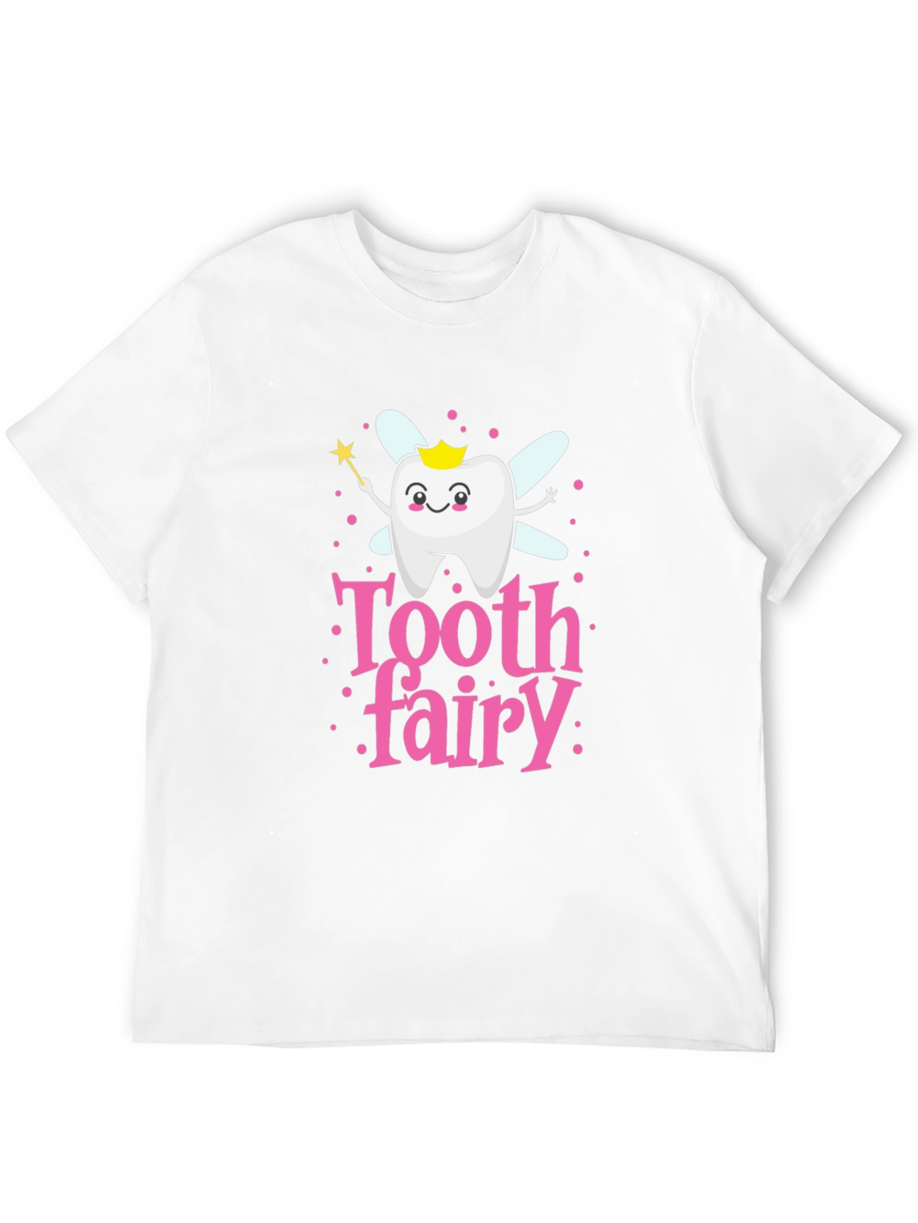 Black Tooth Fairy Cartoon T-Shirt Cute Dental Hygiene Tee view 12