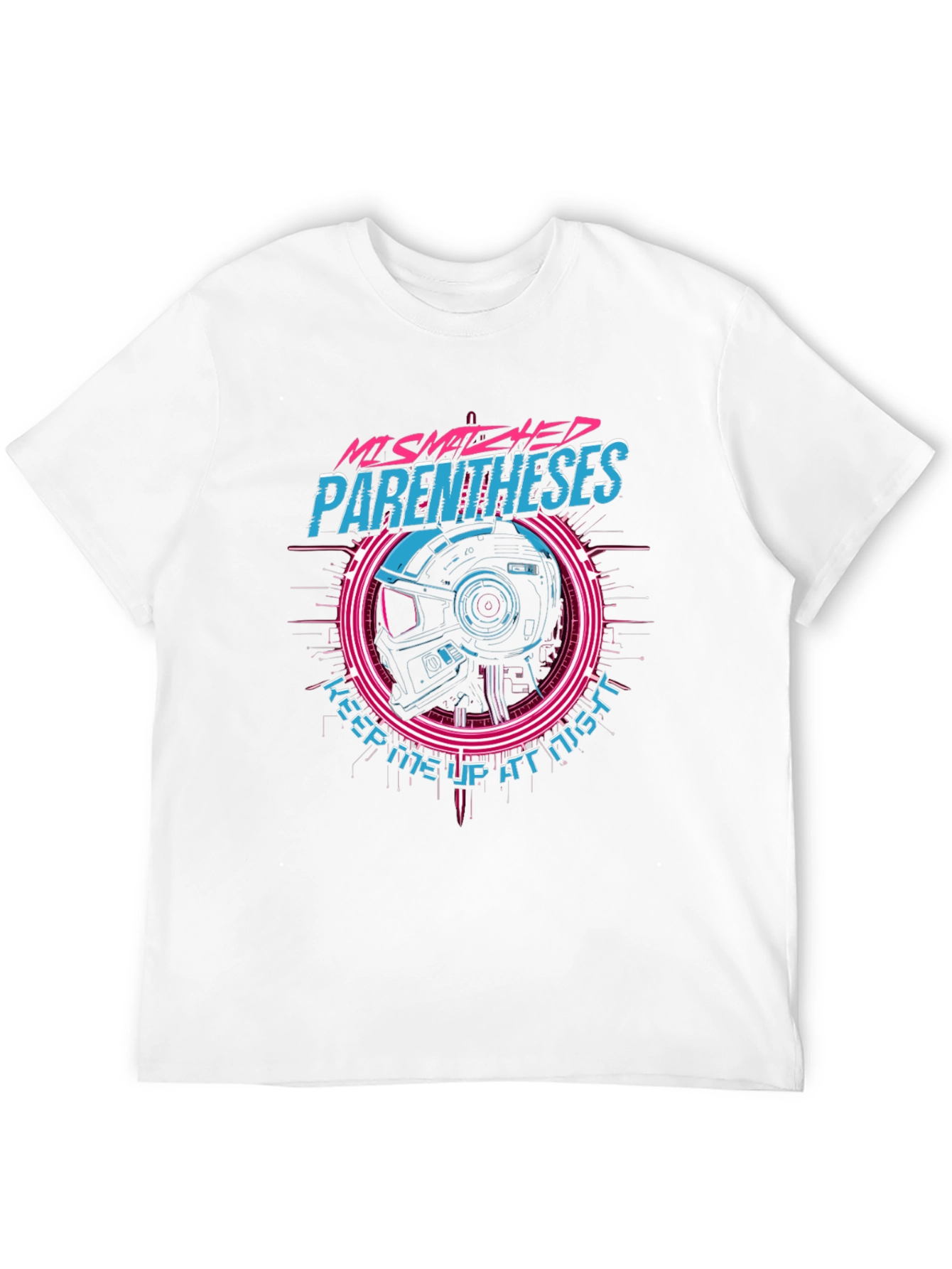 Black Mismatched Parentheses Graphic T-Shirt view 12