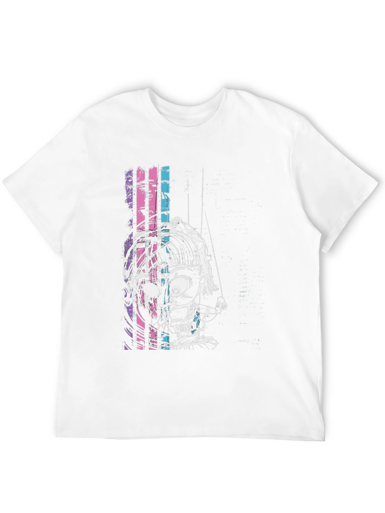 Black Creepy Puppet Graphic Tee - Unique Design view 12