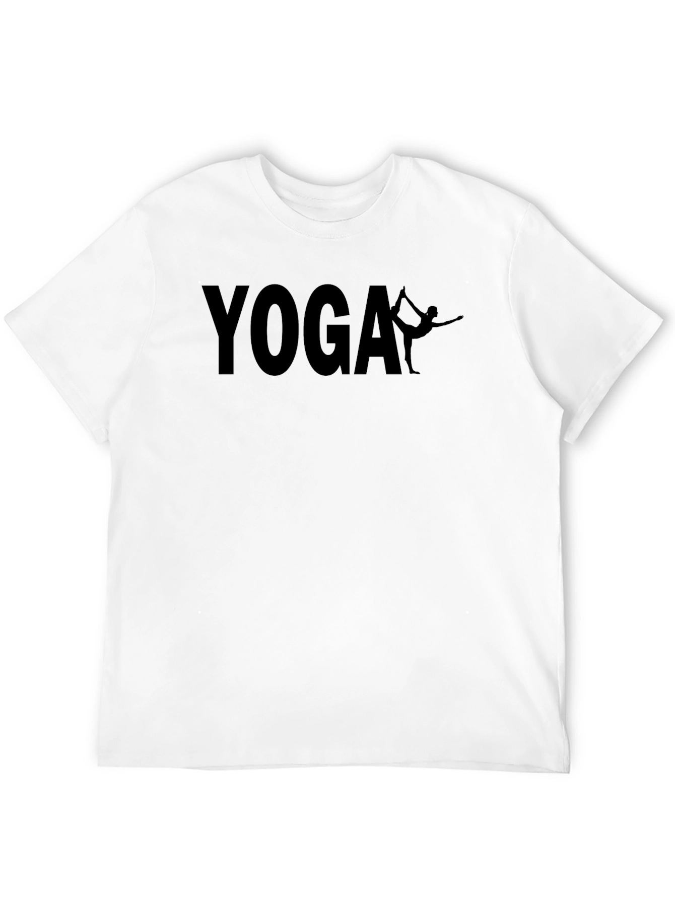 Black Yoga Graphic T-Shirt - Black Cotton Blend view 12