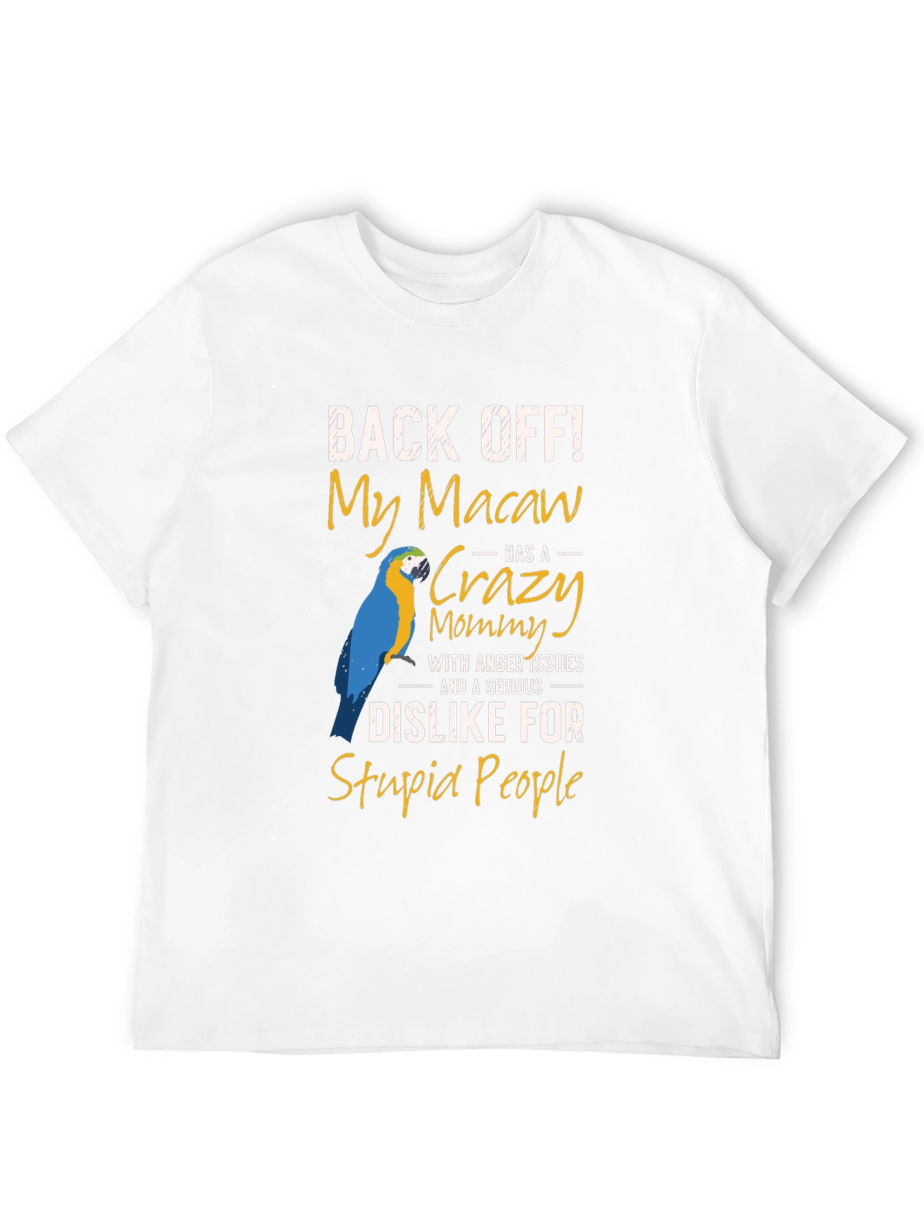 Black Macaw Mommy T-Shirt - Back Off Slogan view 12