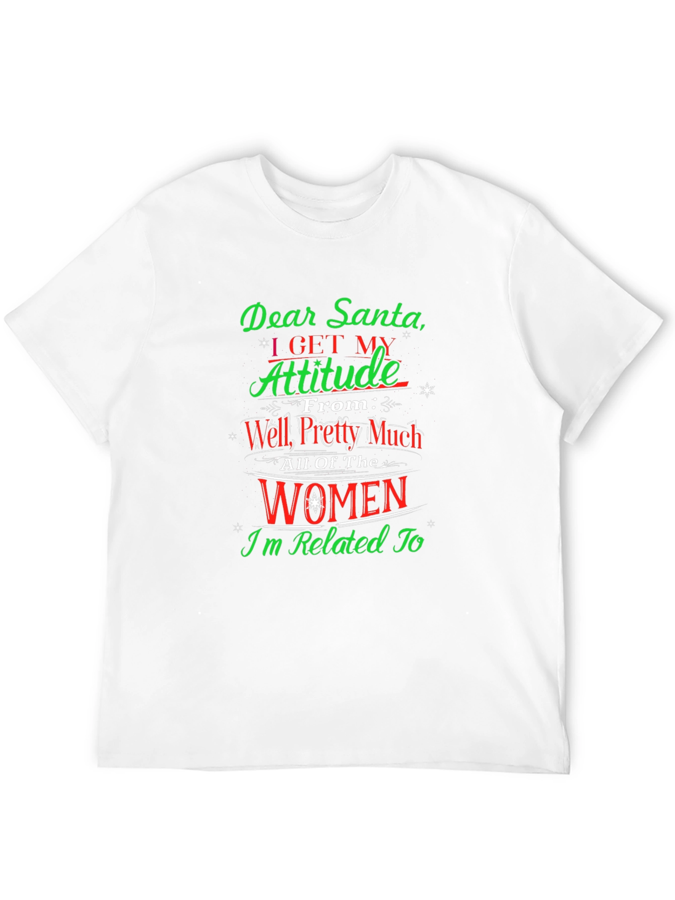 Black Funny Dear Santa Women Related To Graphic T-Shirt view 12