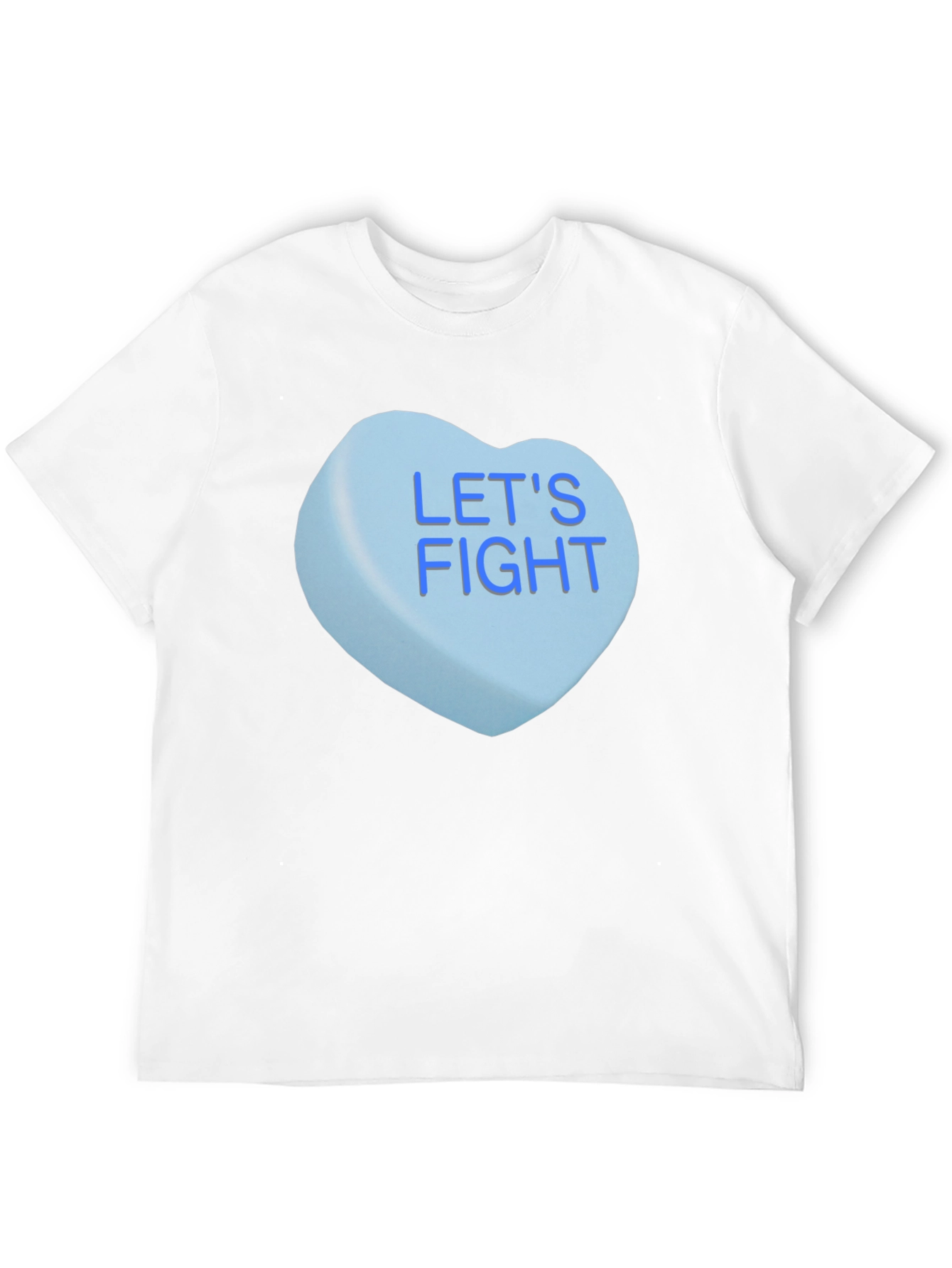 Black Let's Fight Candy Heart T-Shirt view 12