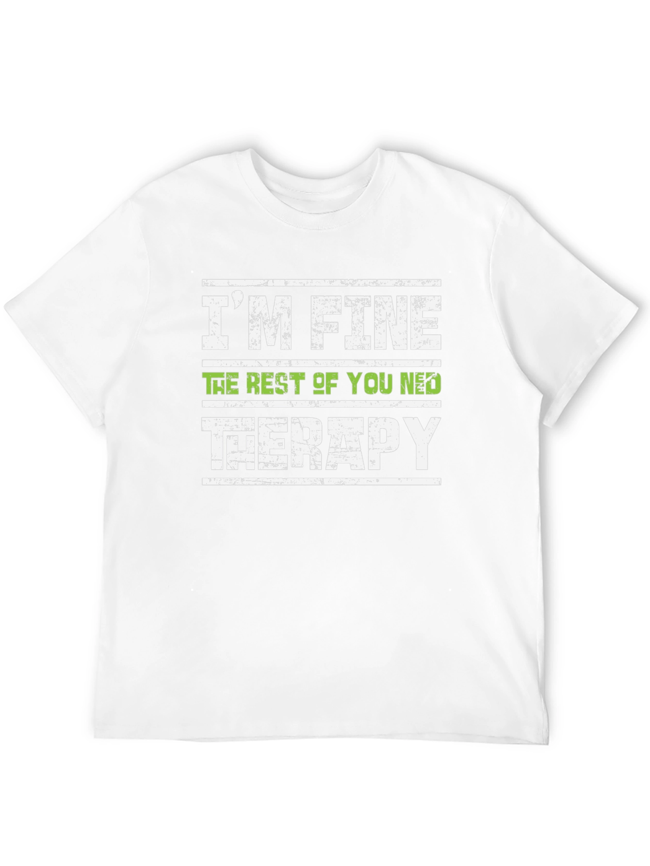 Black I'm Fine You Need Therapy Graphic Tee view 12