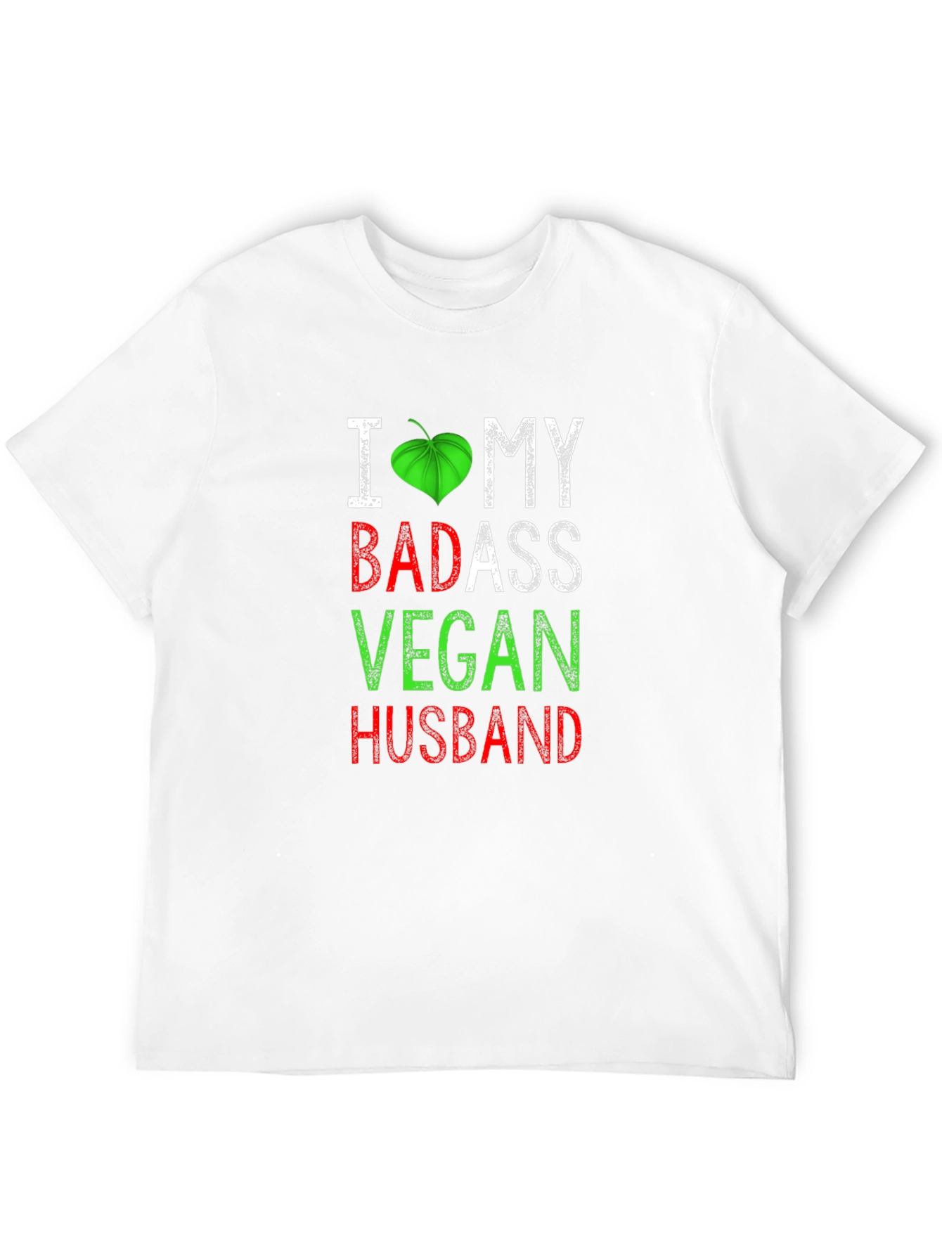 Black I Love My Badass Vegan Husband T-Shirt view 12