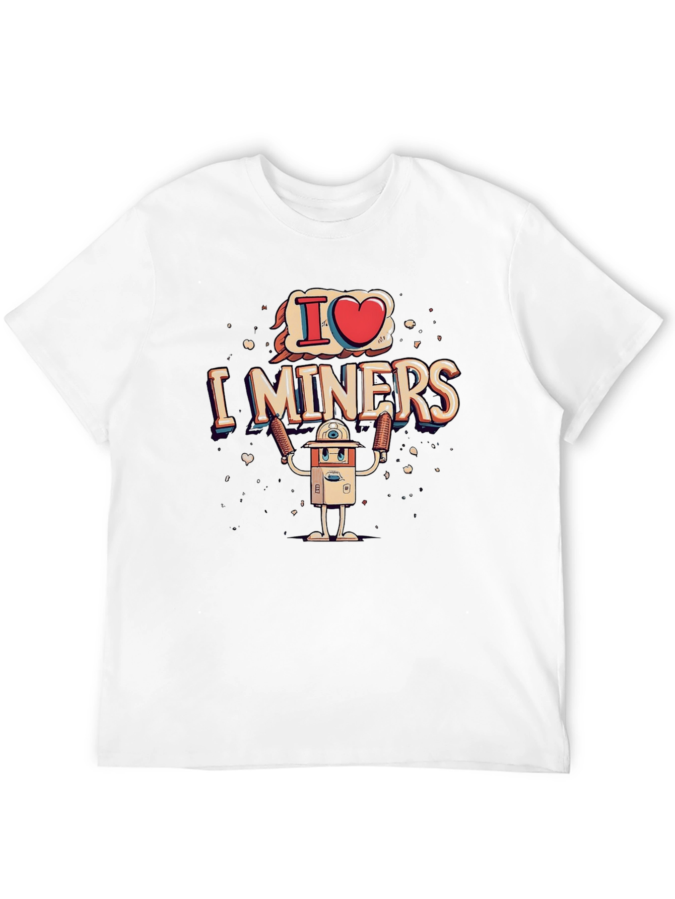 Black I Heart Miners Graphic Tee - Black Cotton T-Shirt view 12