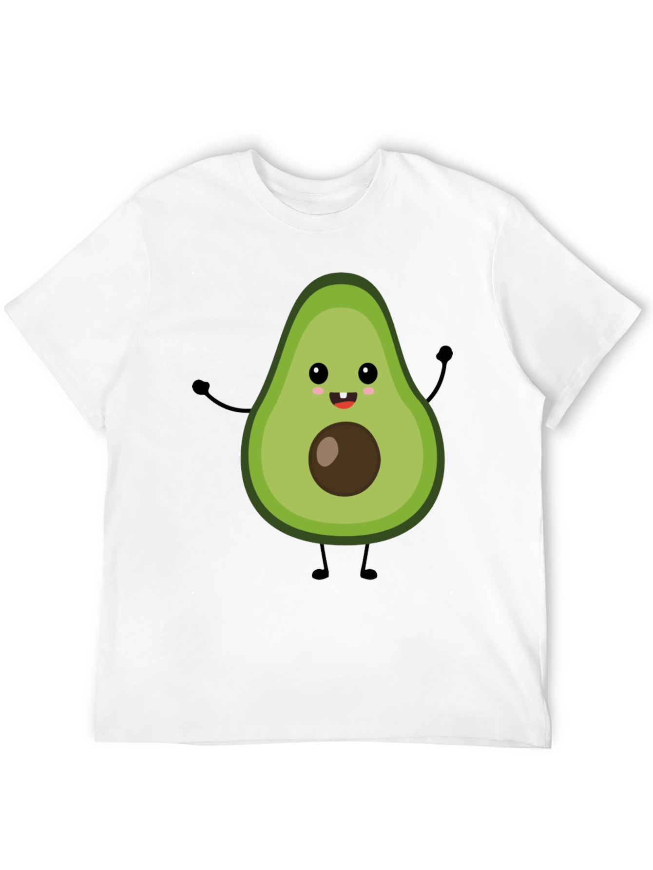 Black Cute Avocado Graphic Black T-Shirt view 12