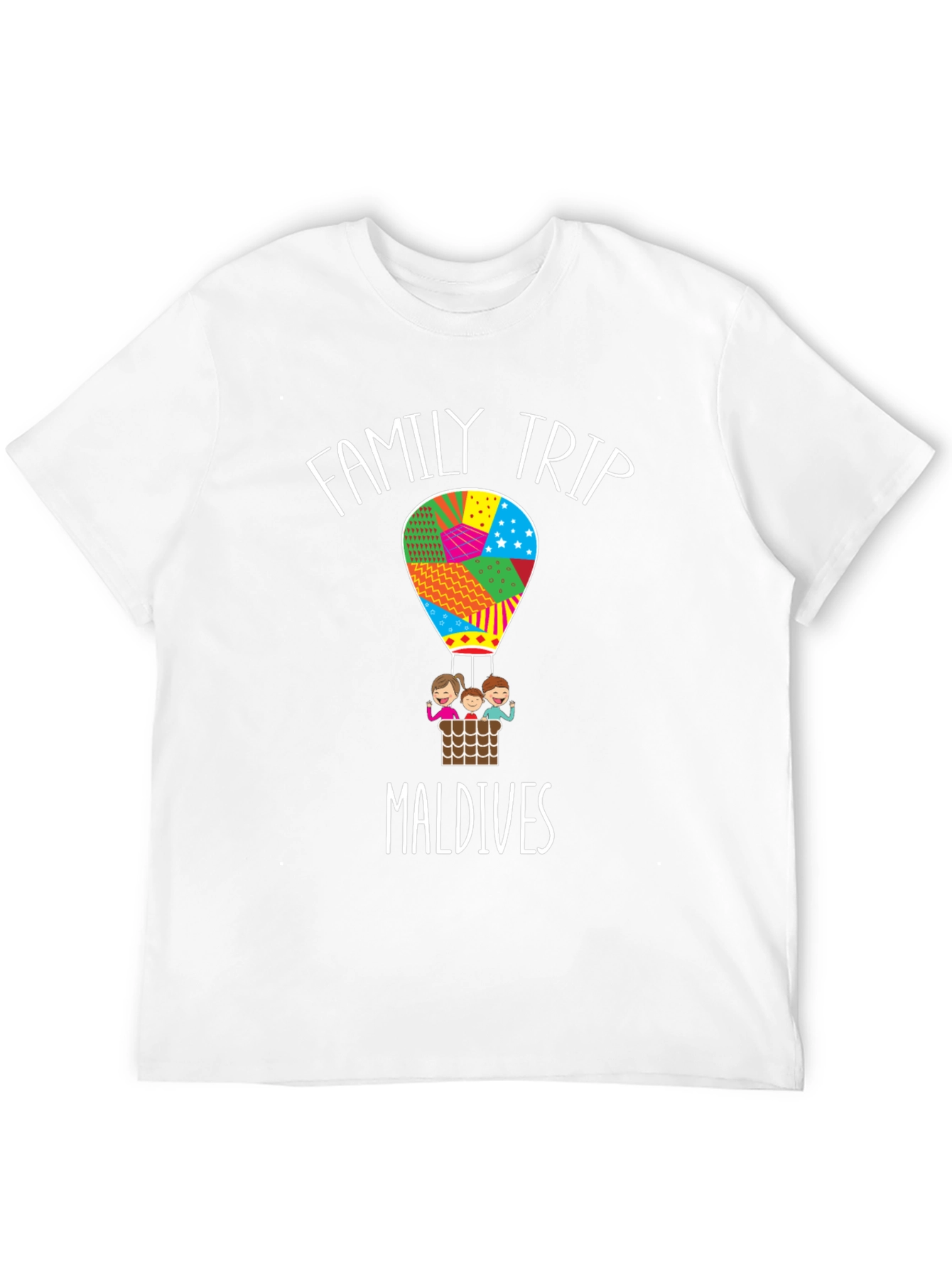 Black Family Trip Maldives Hot Air Balloon T-Shirt view 12