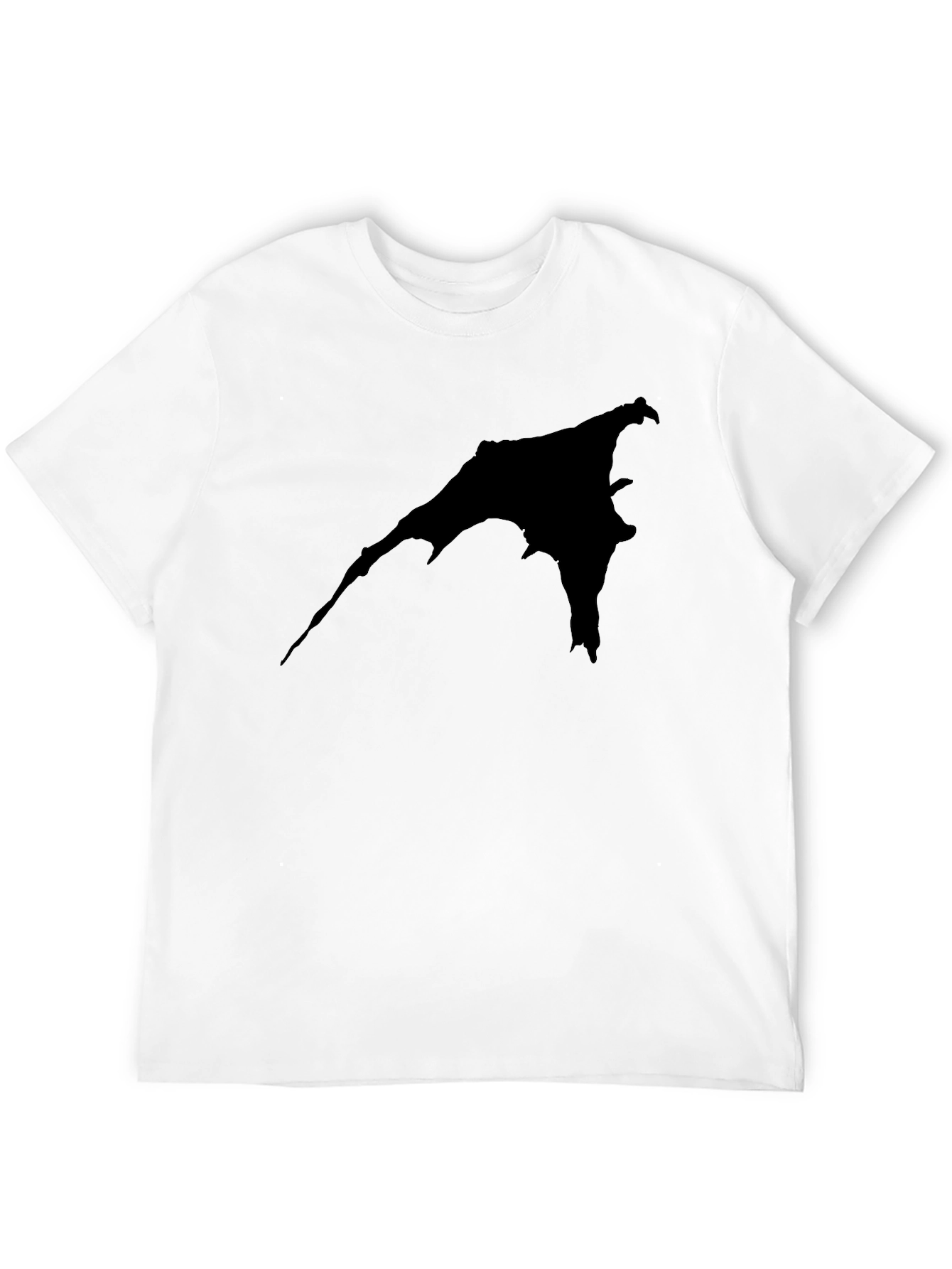 Black Black Graphic Tee - Bat Silhouette Print view 12