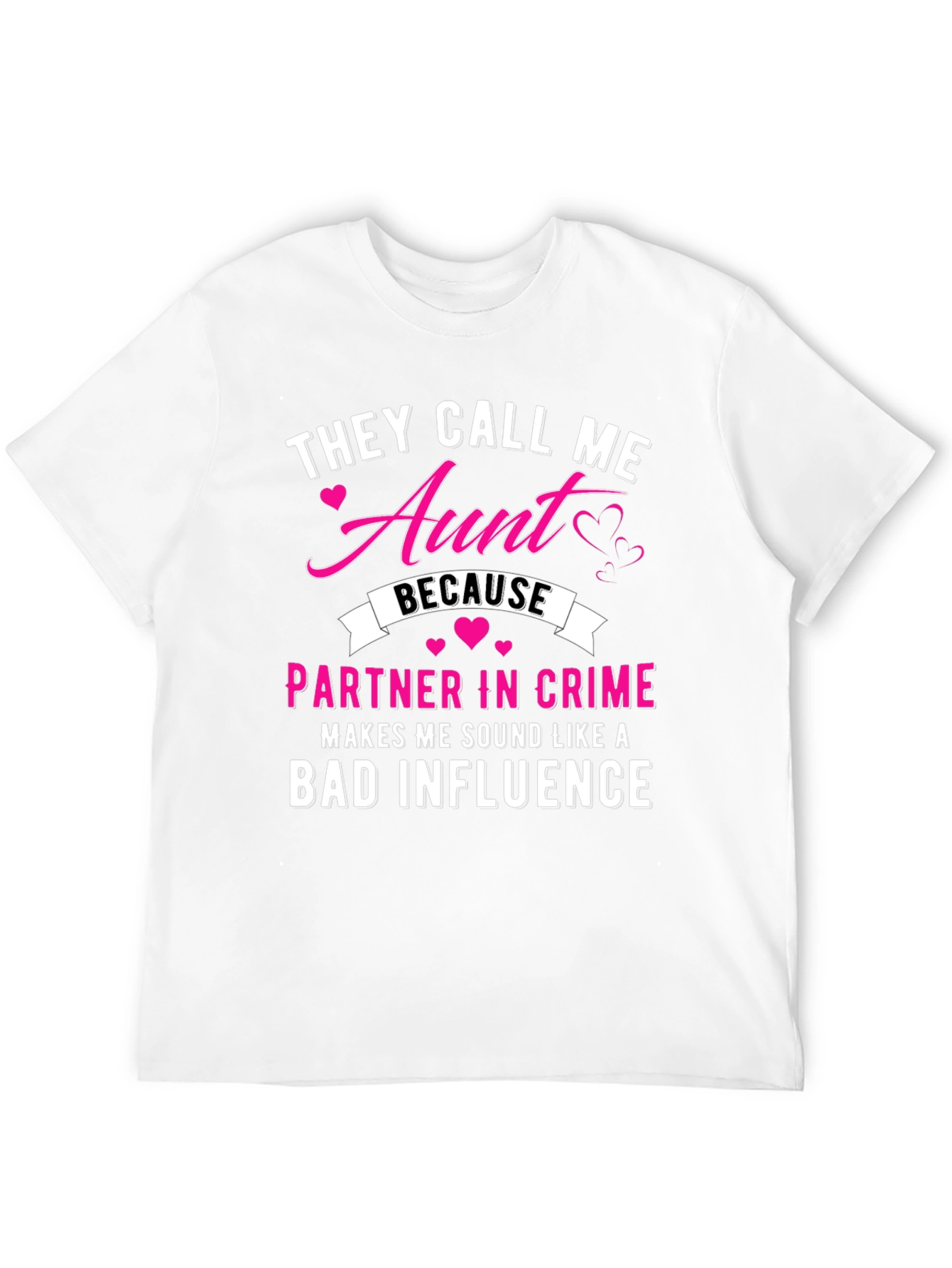Black Aunt Partner in Crime T-Shirt: Bad Influence Tee view 12