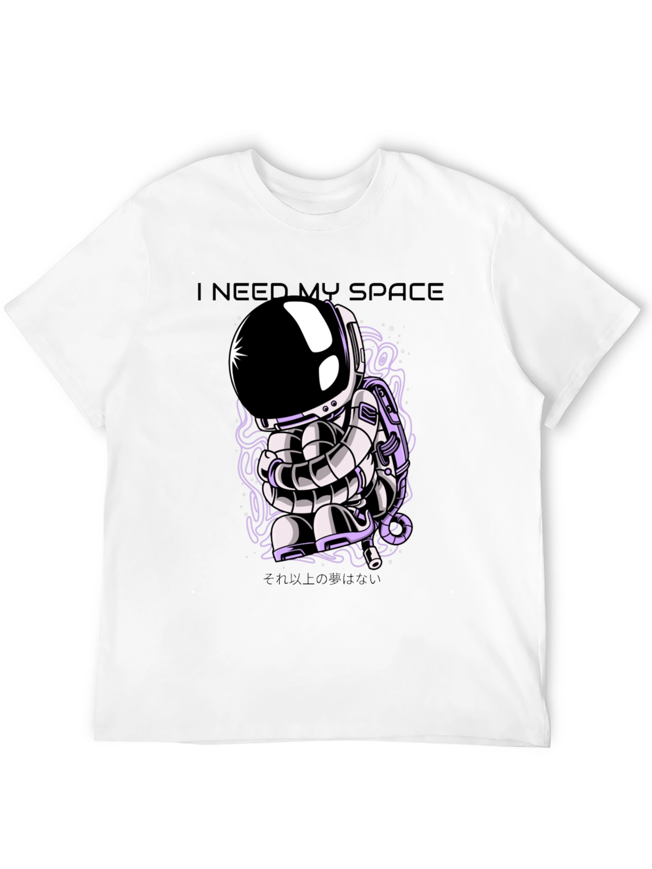 Black I Need My Space Astronaut Graphic T-Shirt view 12