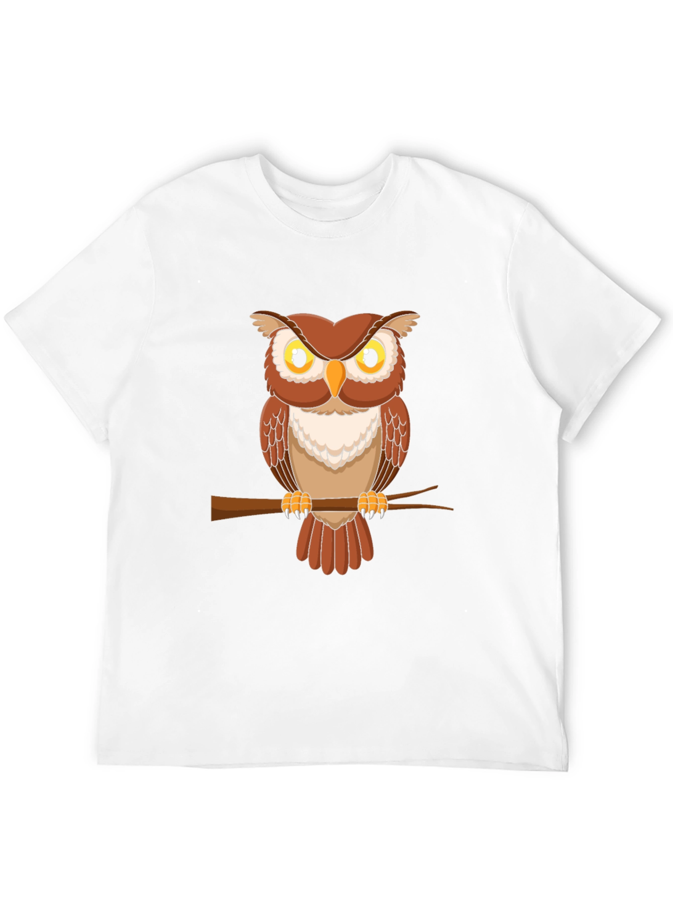 Black Owl Graphic Tee - Men's Short Sleeve Crew Neck T-Shirt view 12