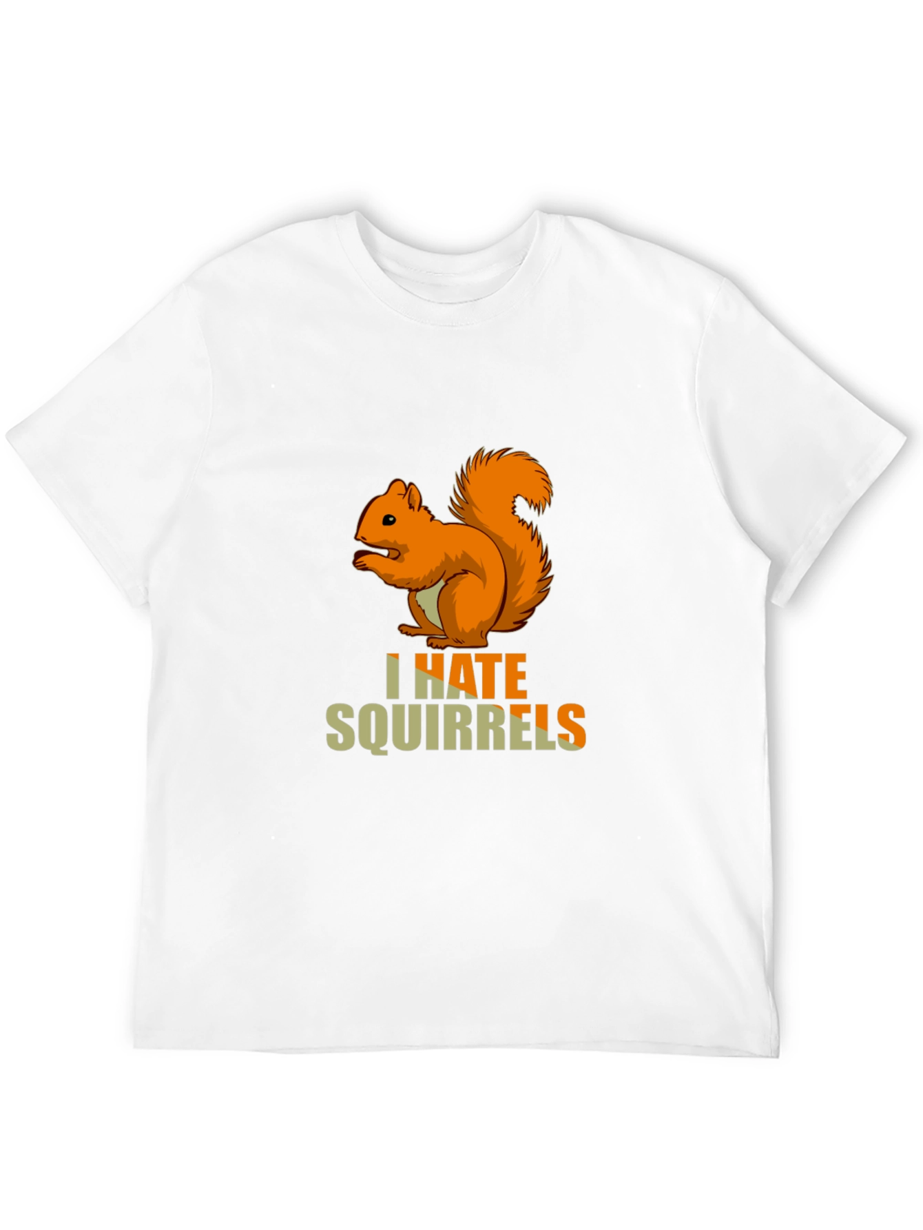 Black I Hate Squirrels Funny Graphic Tee view 12