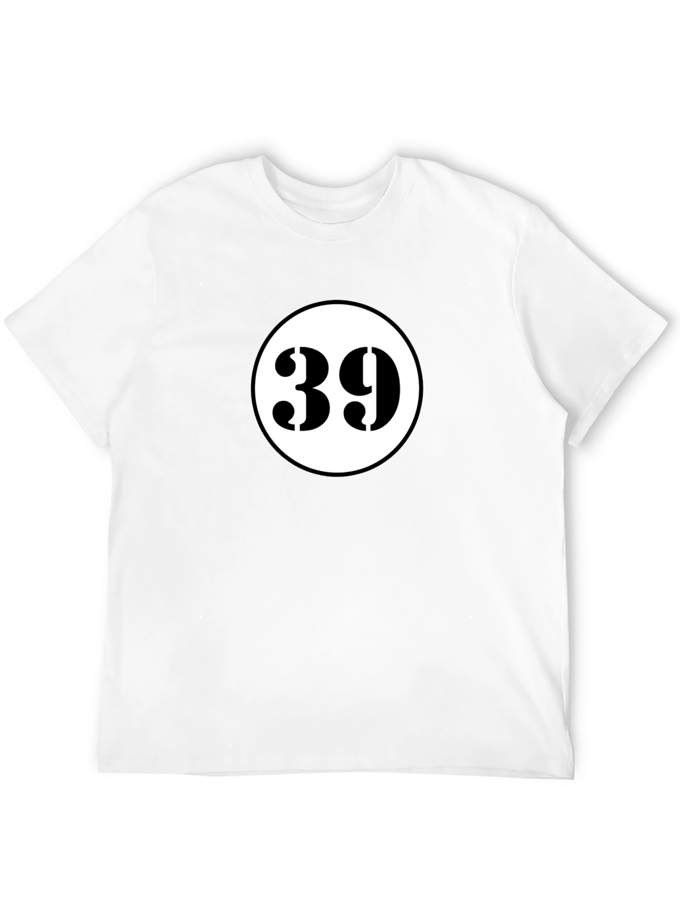 Black Retro Number 39 Black T-Shirt view 12