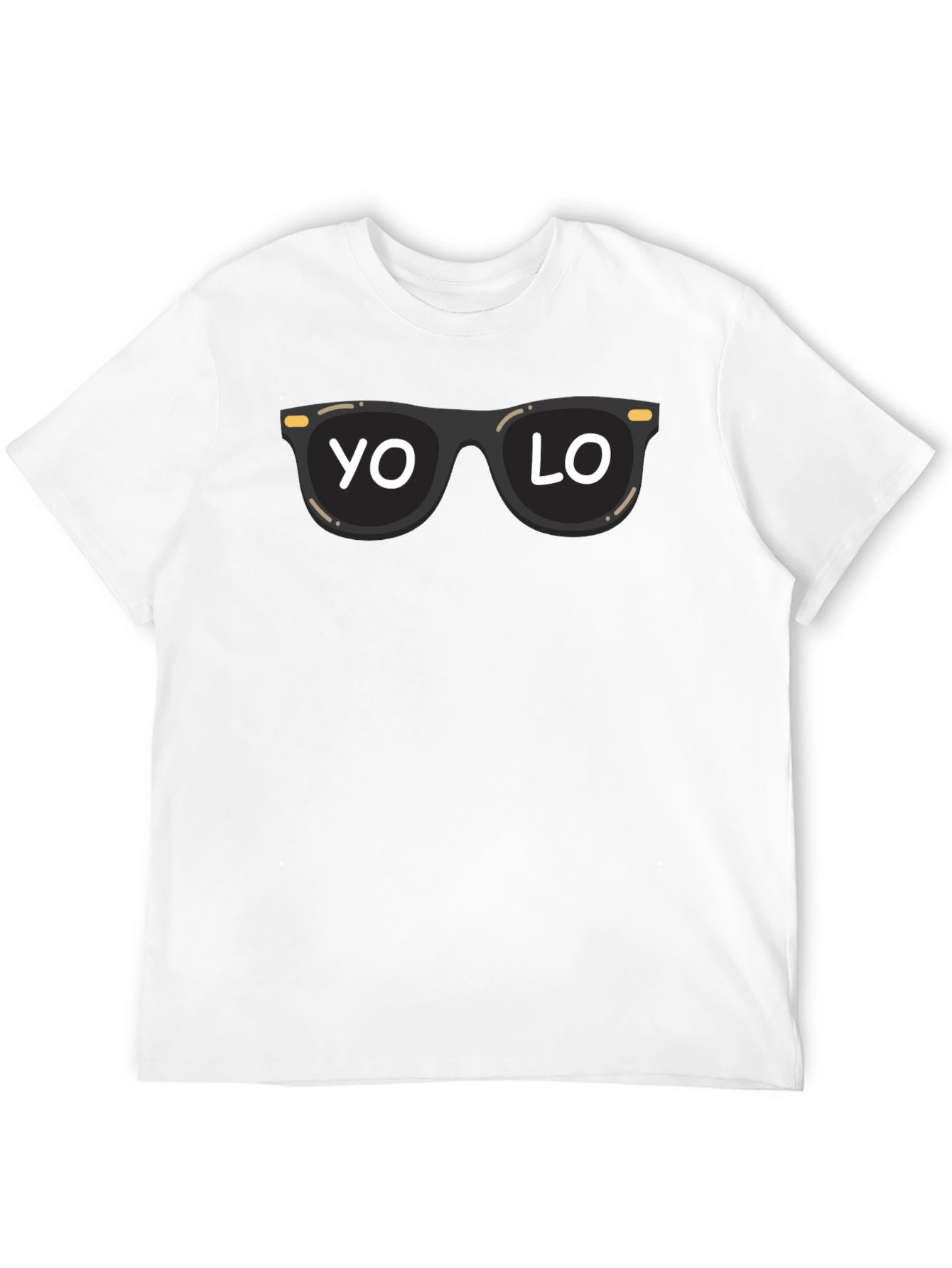 Black Cool YOLO Sunglasses Graphic Tee - Black view 12
