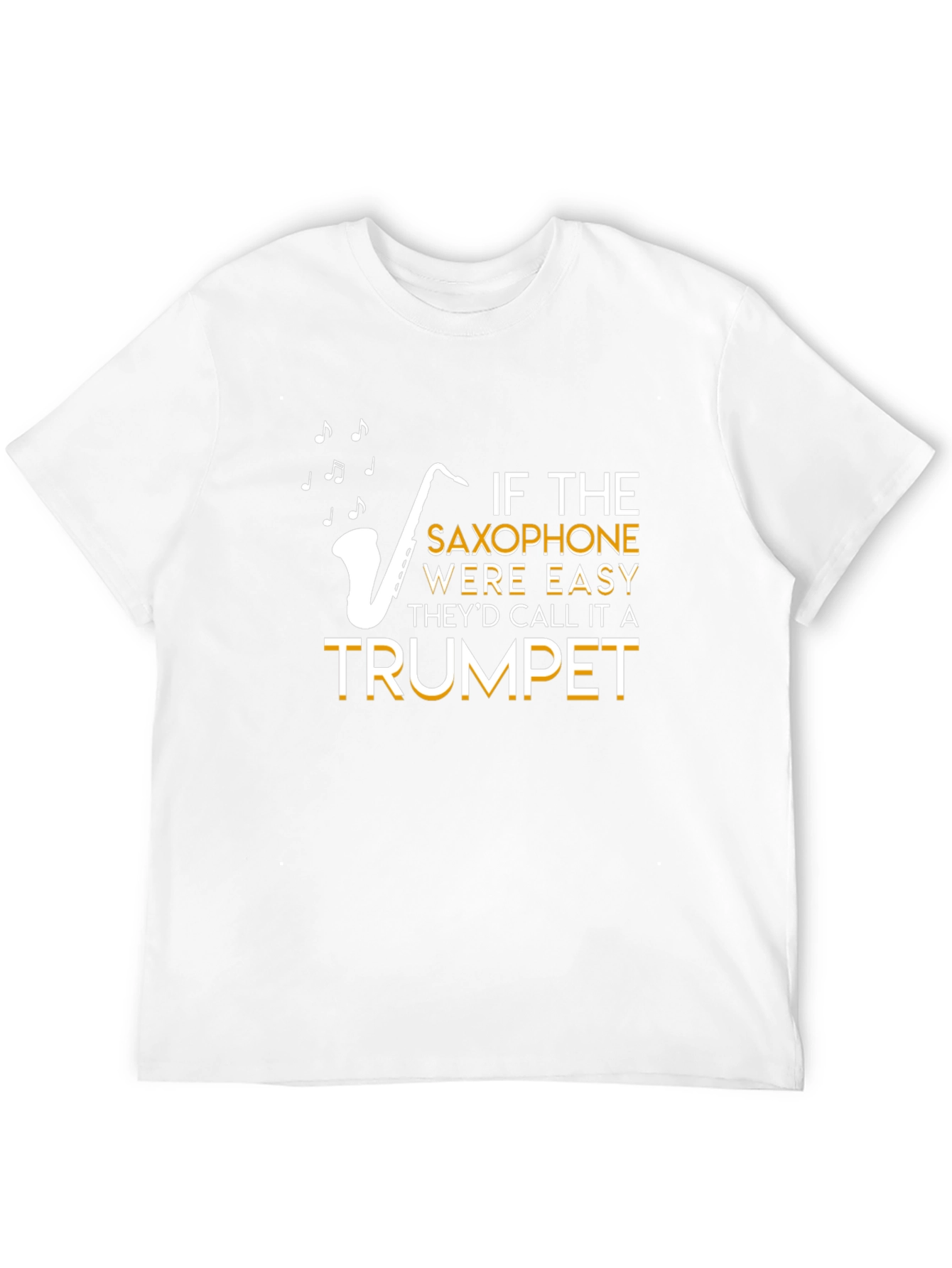 Black Saxophone Easy Trumpet T-Shirt view 12
