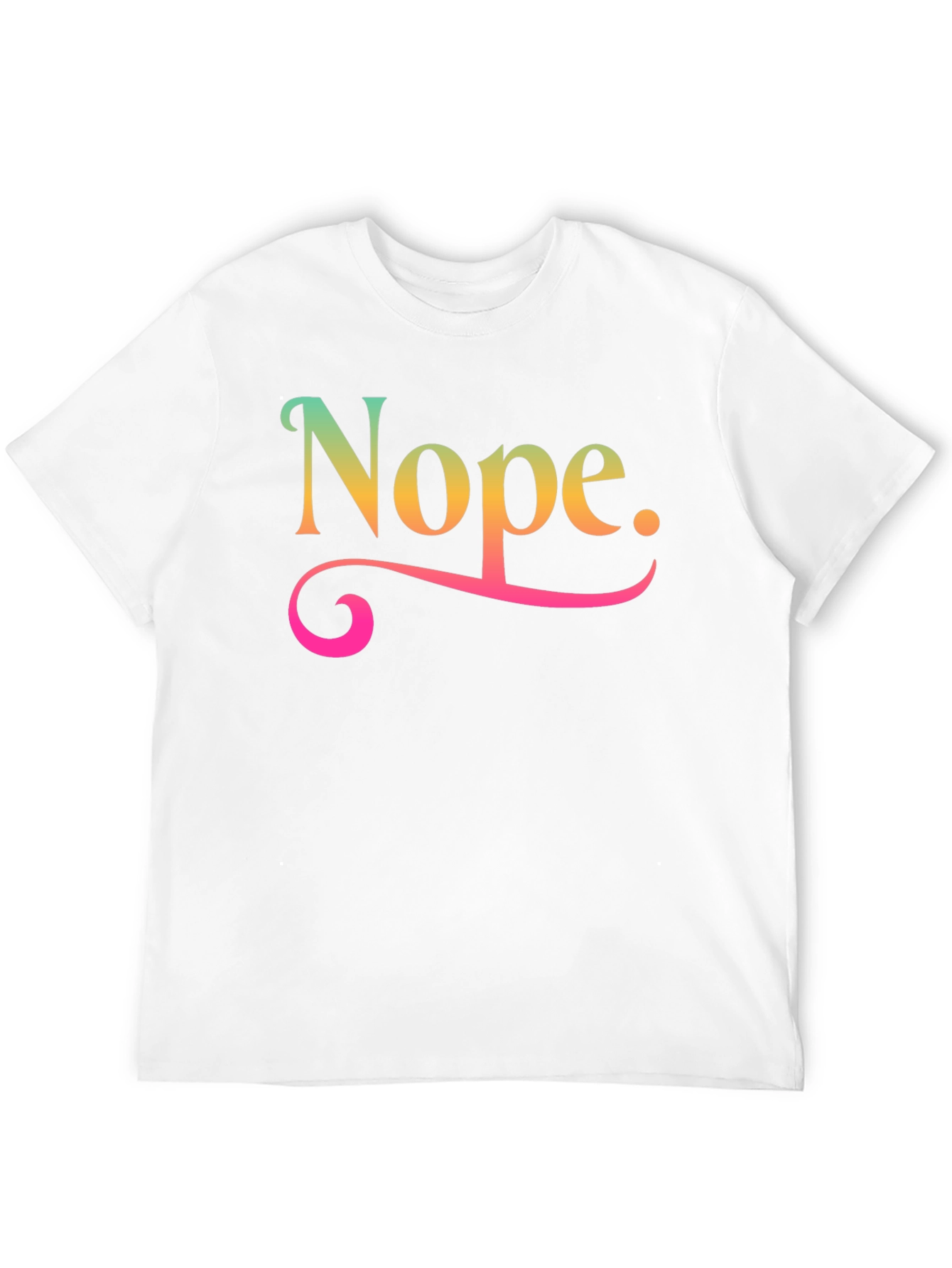 Black Nope Graphic T-Shirt Funny Sarcastic Tee view 12