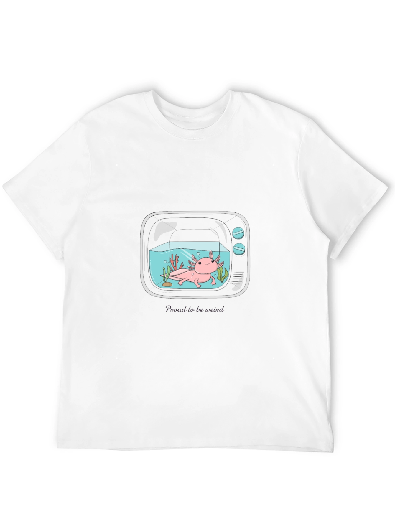 Black Proud to Be Weird Axolotl T-Shirt view 12