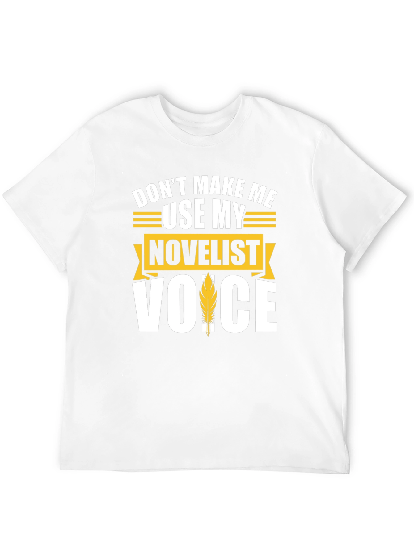 Black Novelist Voice T-Shirt - Funny Writer Gift view 12