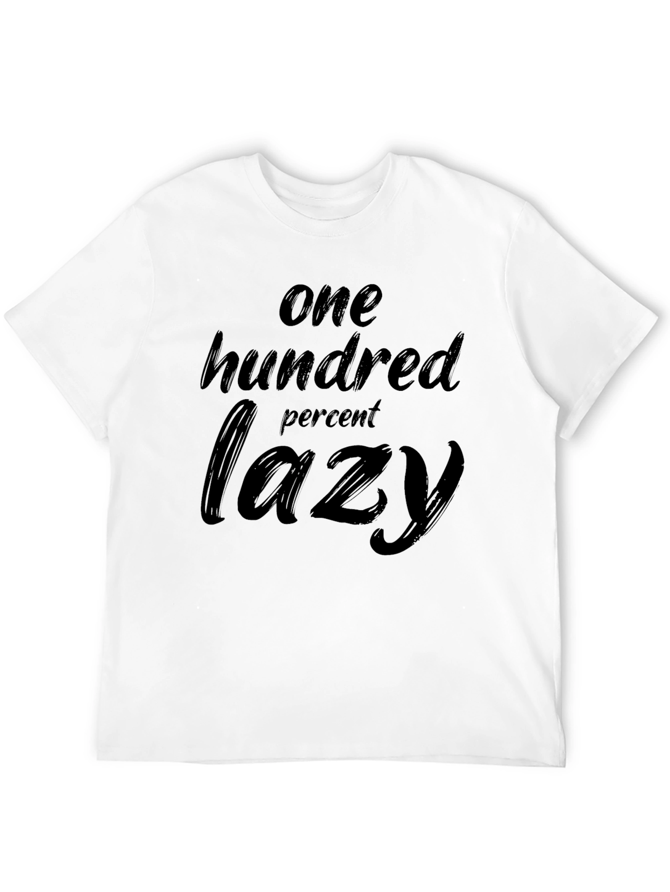 Black One Hundred Percent Lazy Black T-Shirt view 12