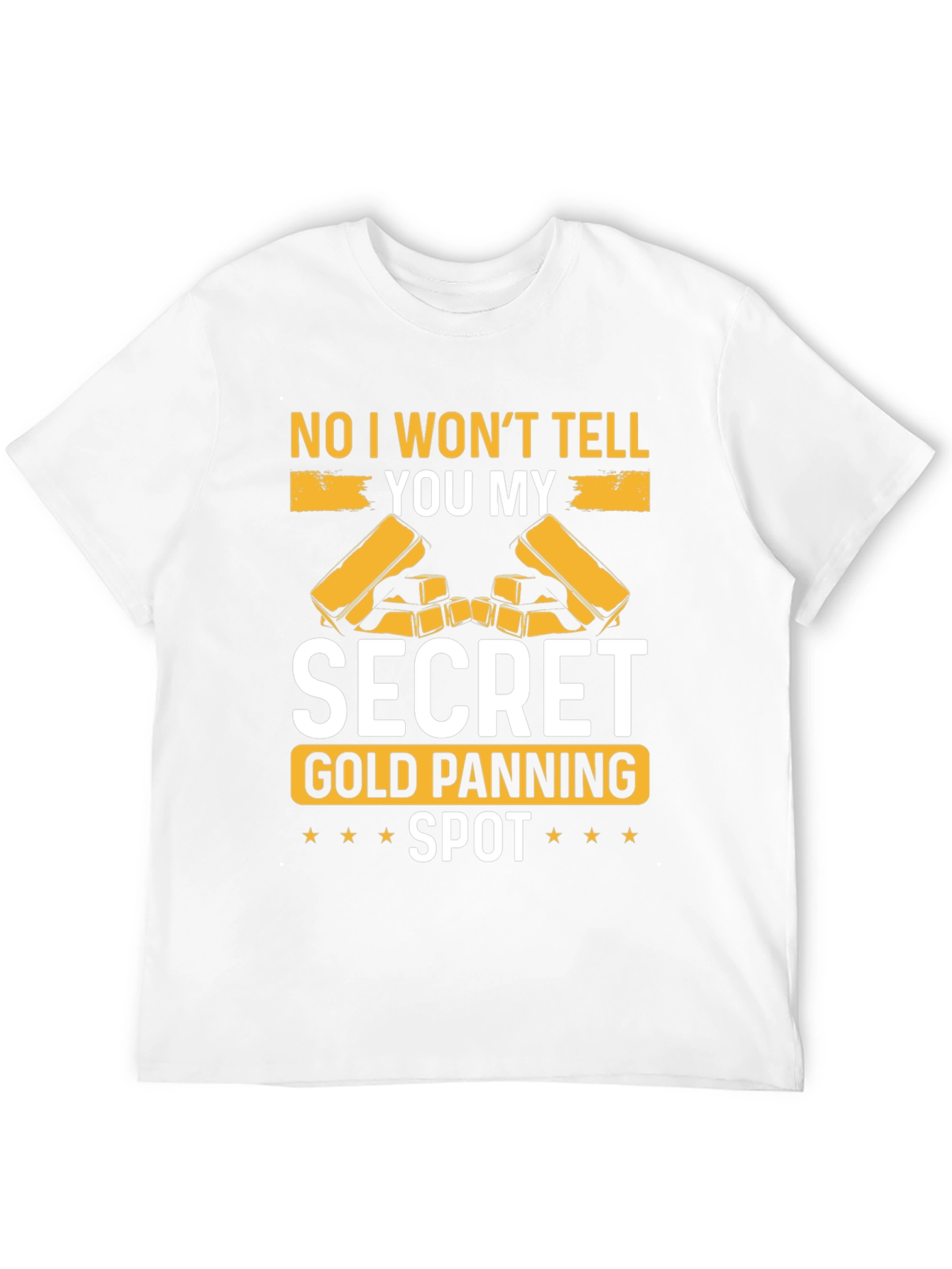Black Secret Gold Panning Spot T-Shirt - Funny Prospecting Tee view 12