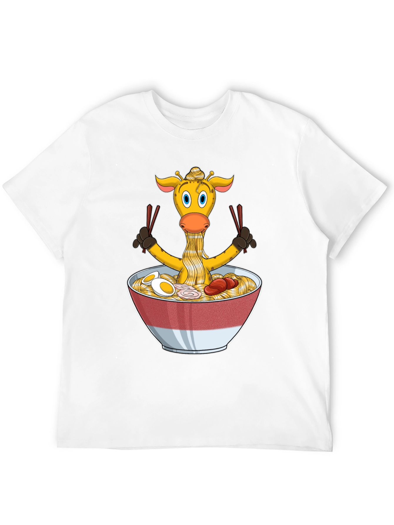 Black Giraffe Ramen T-Shirt - Unique Graphic Tee view 12