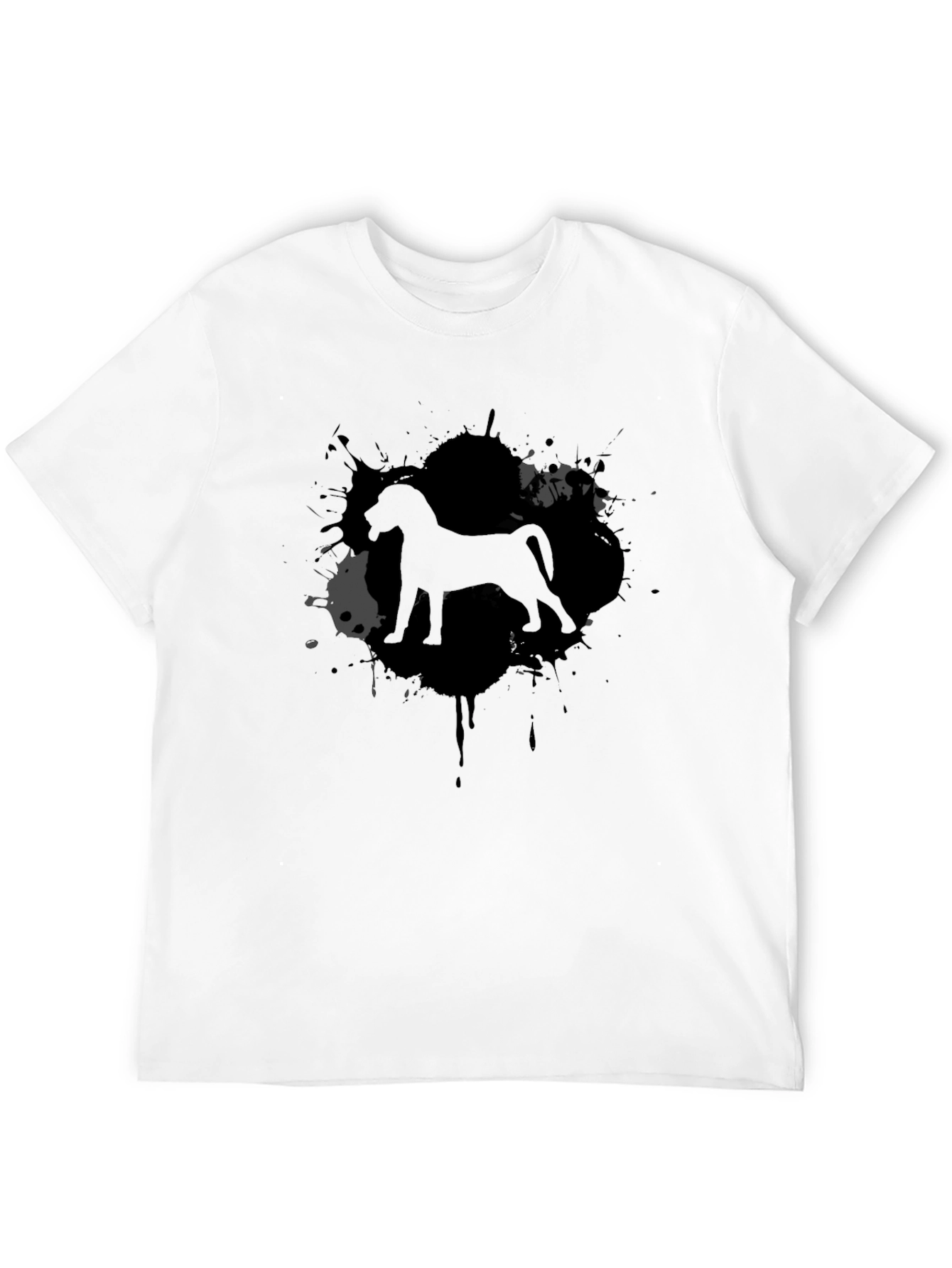 Black Dog Breed Silhouette Black T-Shirt view 12