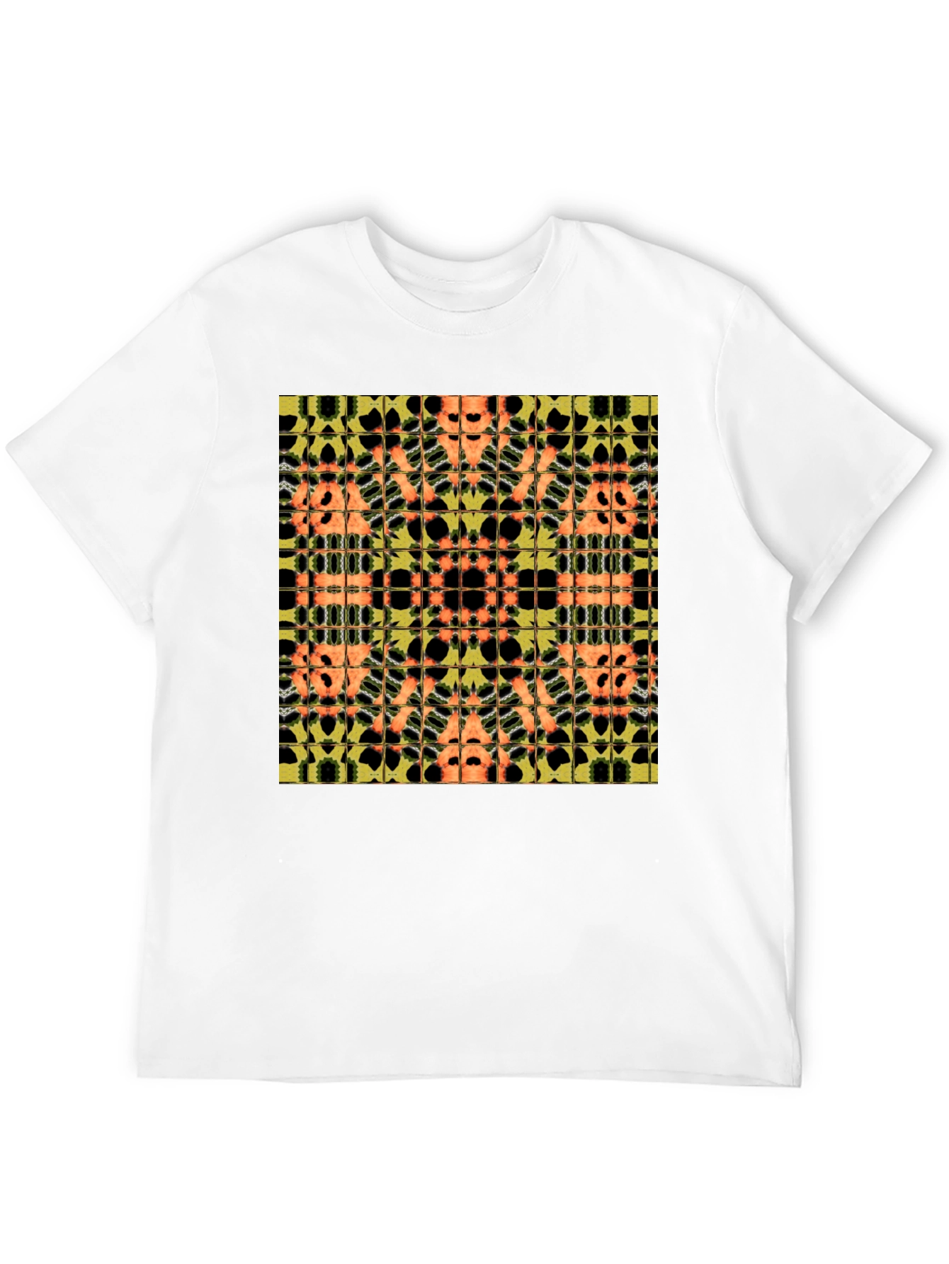 Black Abstract Pattern Black Tee view 12