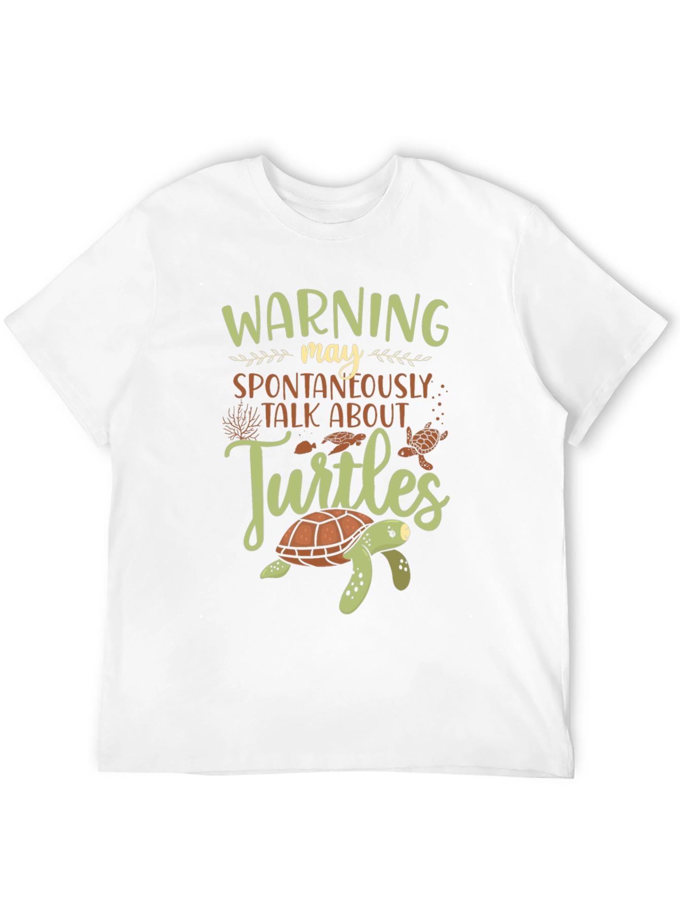 Black Turtle Lover T-Shirt - Warning May Spontaneously Talk view 12